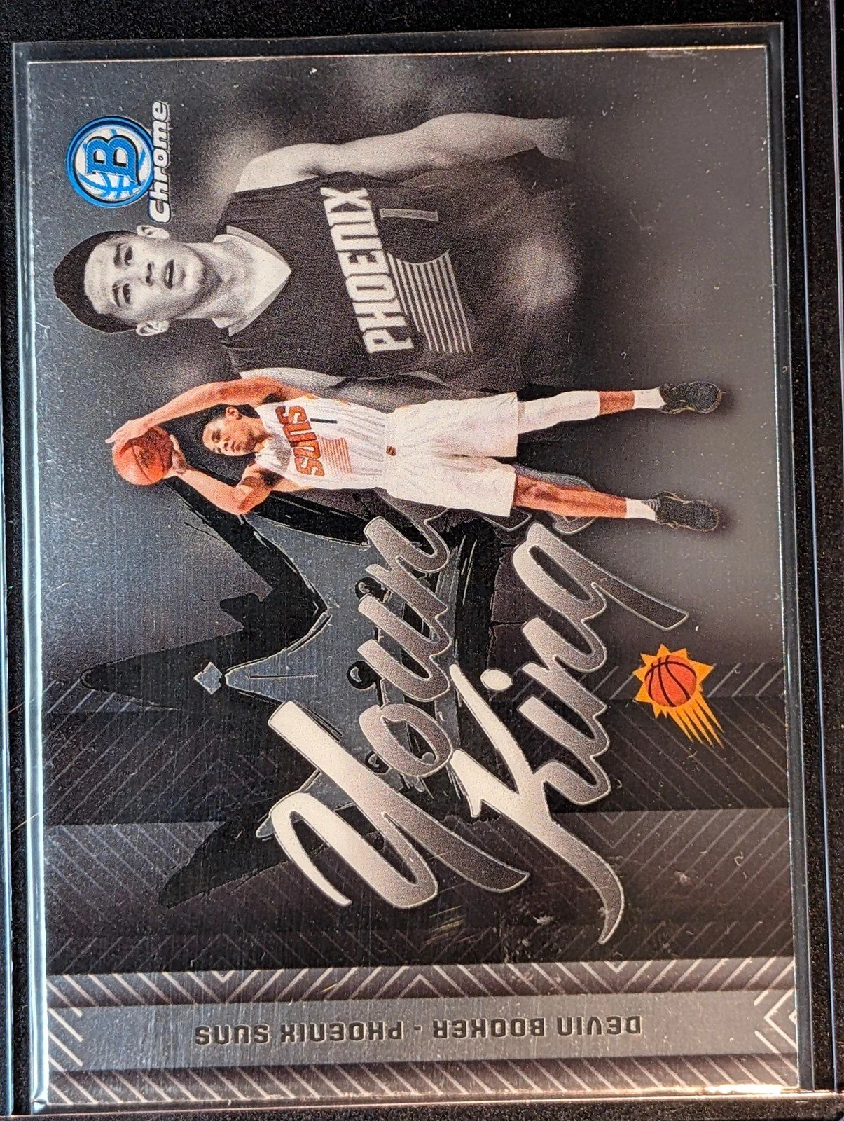Front of 2025-26 Bowman #YK-13 Devin Booker Young Kings