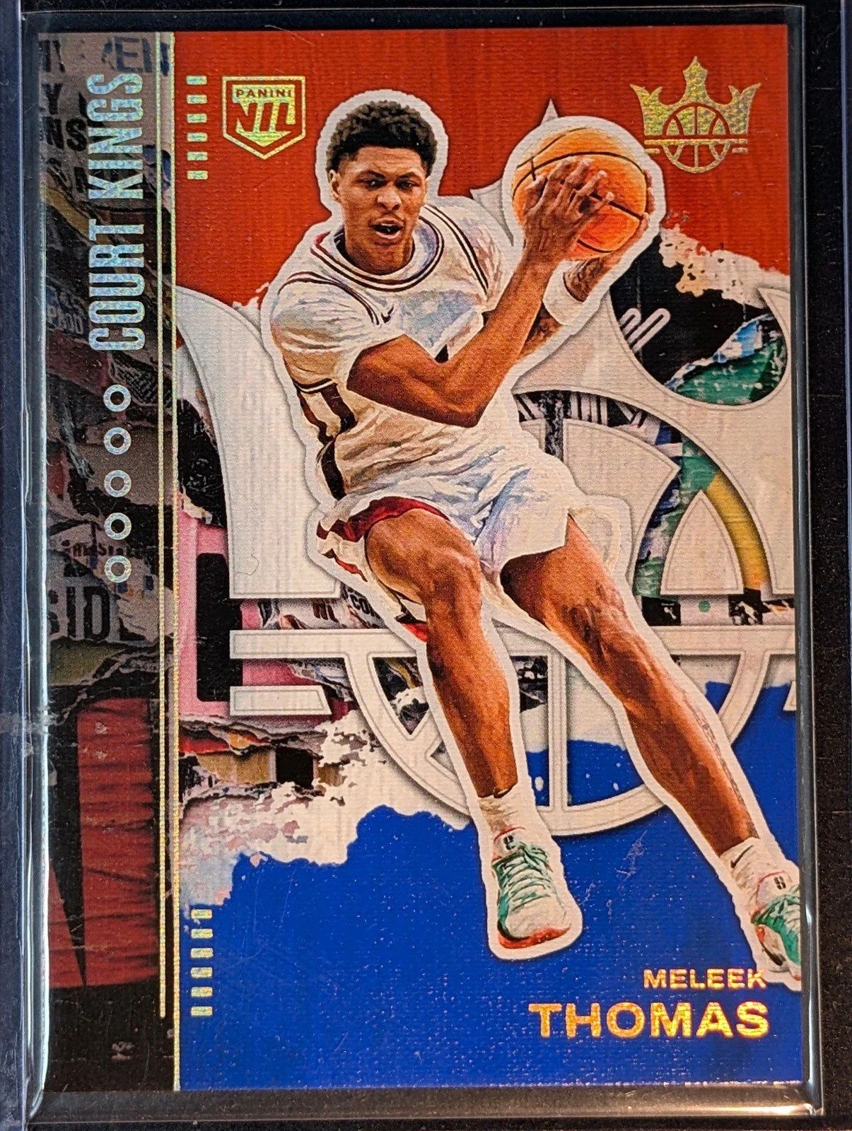 Front of 2025-26 Panini Court Kings #46 Meleek Thomas #/199