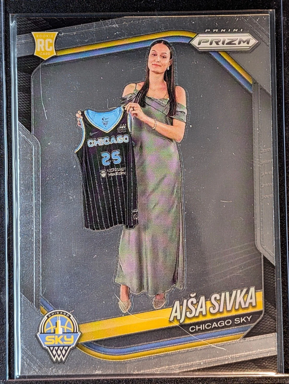 Front of 2025 Panini Prizm WNBA #85 Ajsa Sivka Rookie