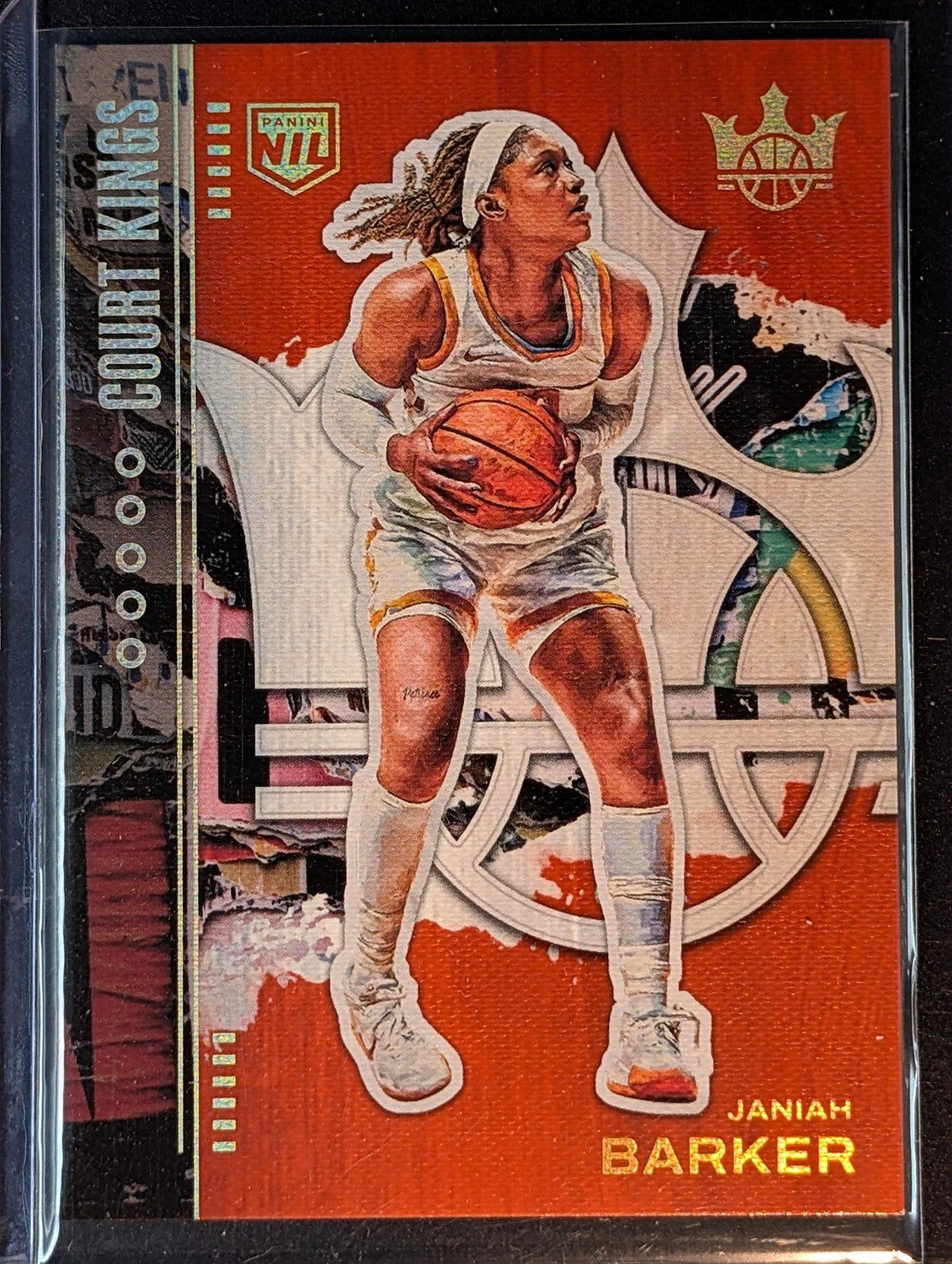 Front of 2025-26 Panini Court Kings /149 Janiah Barker #56