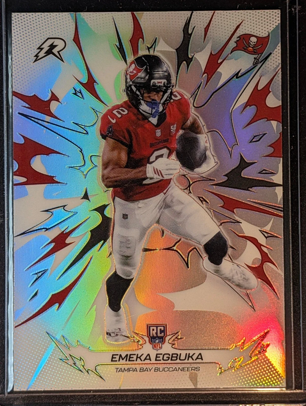 Front of 2025 Topps Resurgence #191 Emeka Egbuka Refractor Rookie