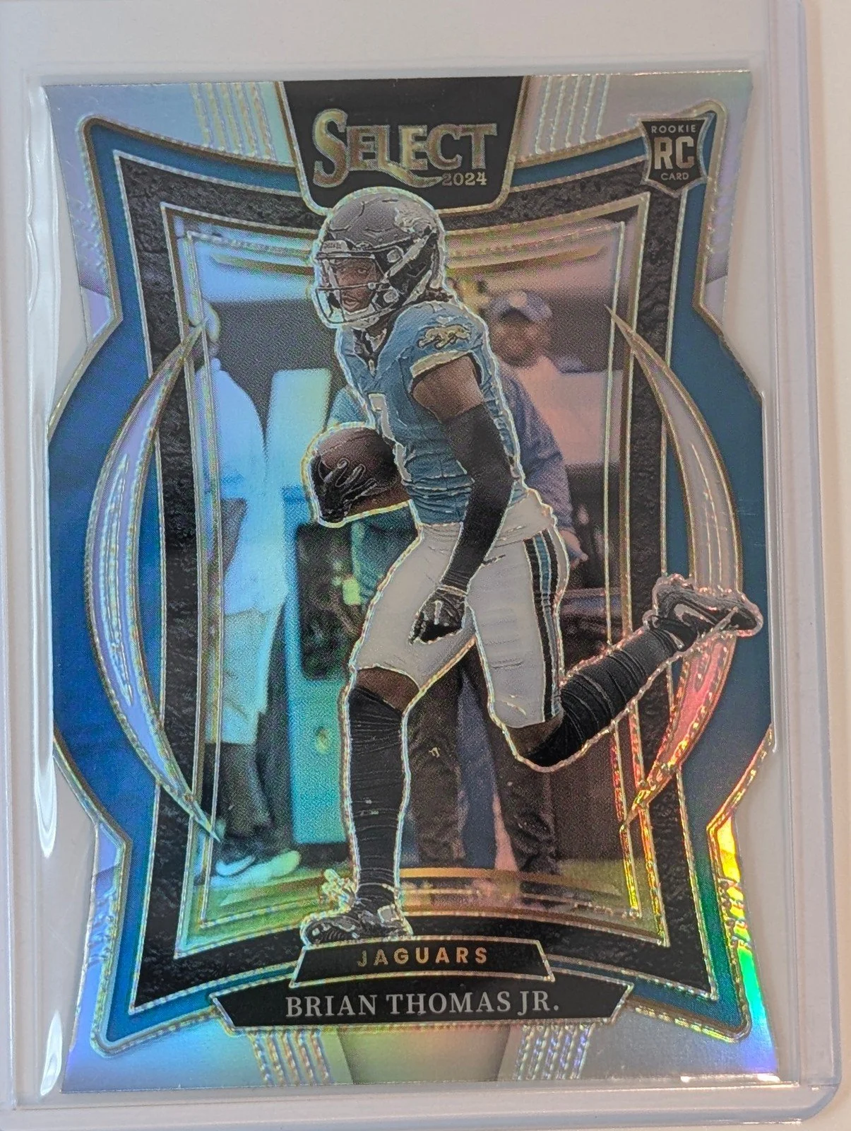 Front of 2024 Panini Select #91 Brian Thomas Jr. Silver Prizm Rookie