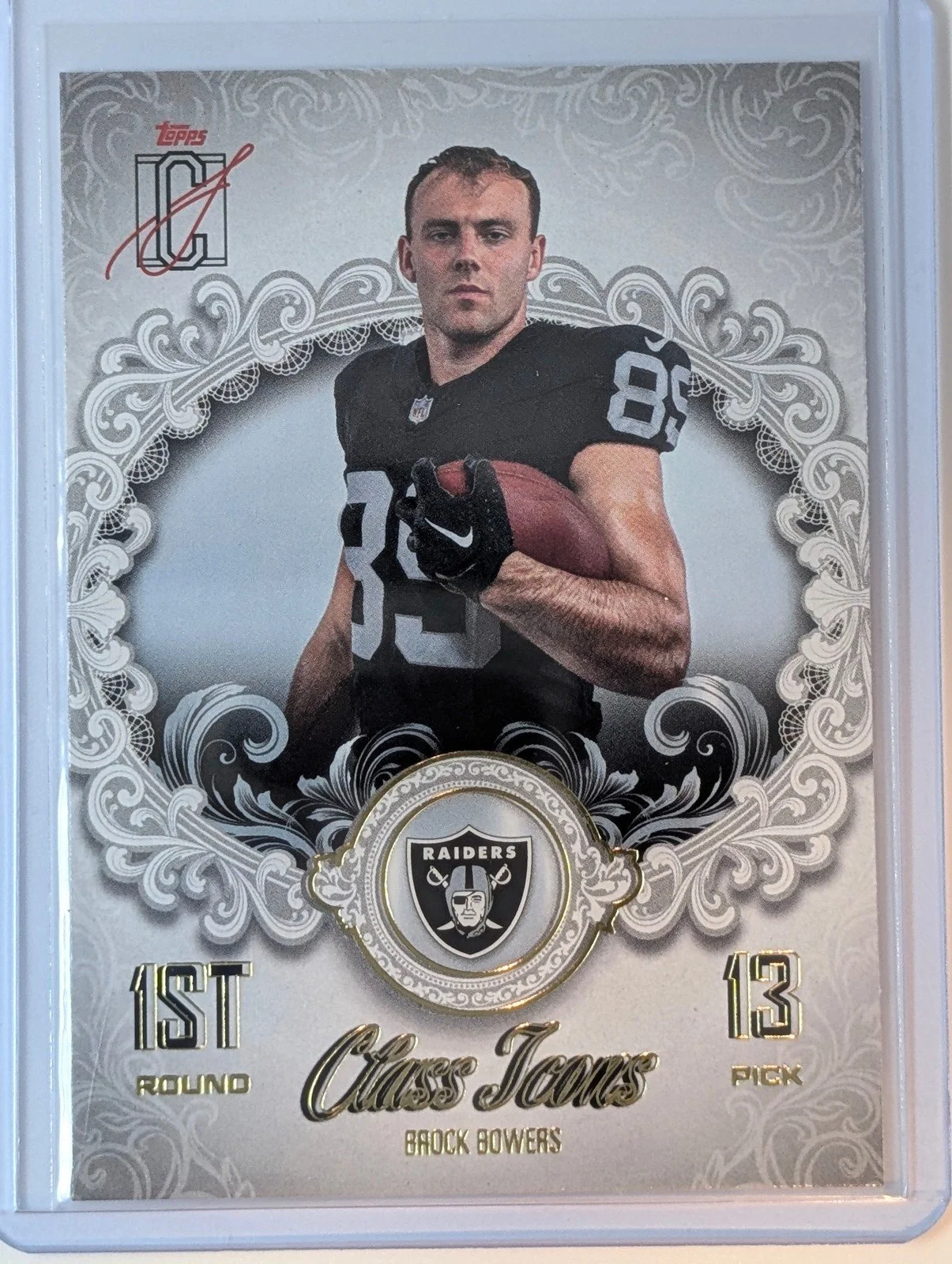 Front of 2025 Topps Signature Class #CI-10 Brock Bowers Class Icons