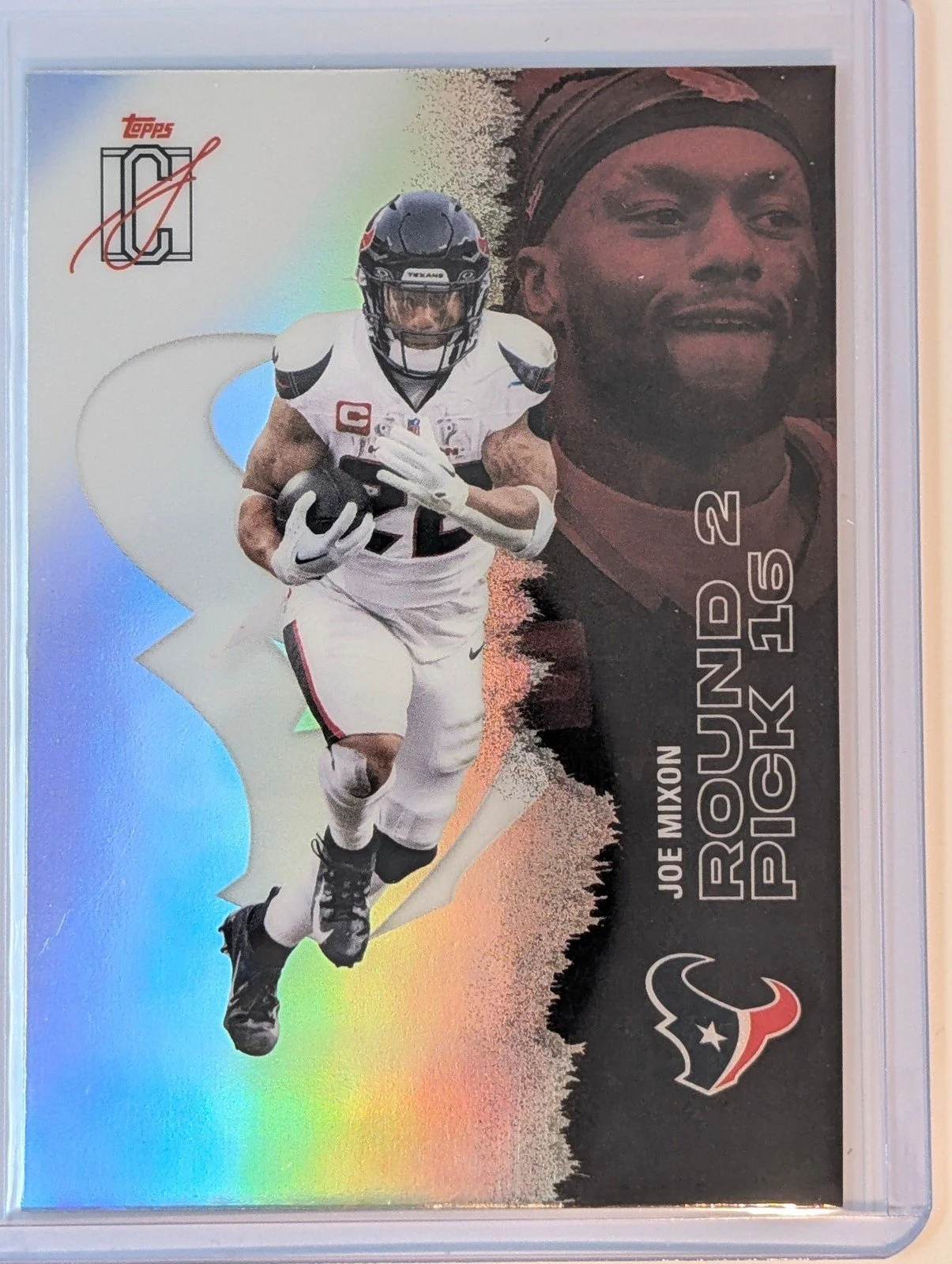 Front of 2025 Topps Signature Class #77 Joe Mixon Chrome Refractor