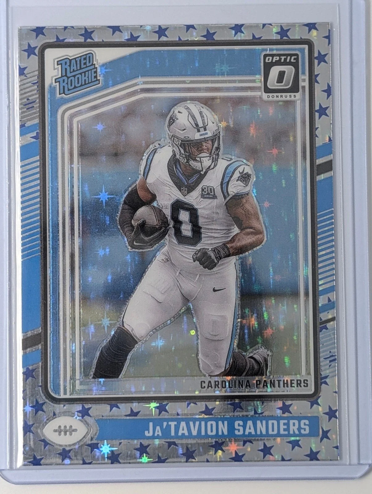 Front of 2024 Donruss Optic #244 Ja'Tavion Sanders Stars