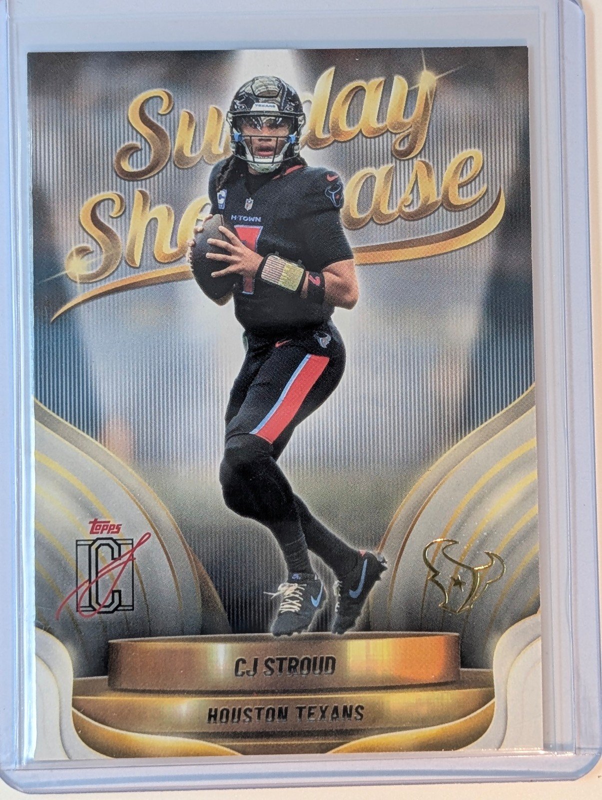 Front of 2025 Topps Signature Class #SS-17 CJ Stroud Sunday Showcase