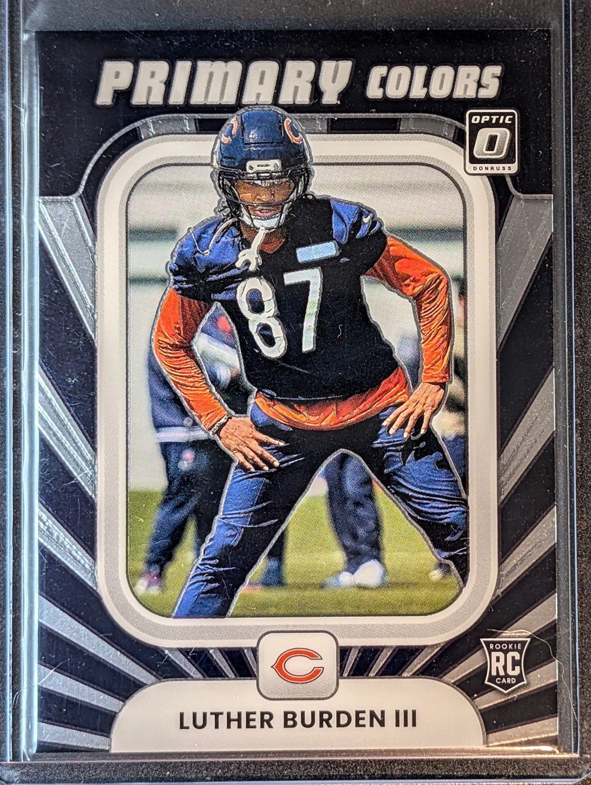 Front of 2025 Donruss Optic #6 Luther Burden III Rookie Primary Colors Rookie