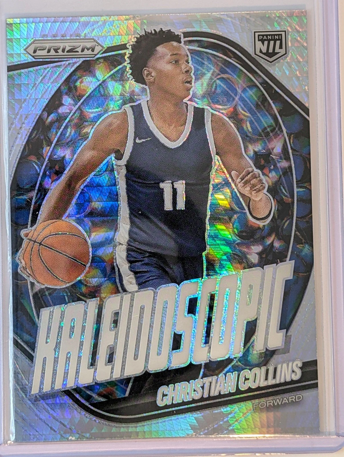 Front of 2025-26 Panini Prizm #8 Christian Collins Kaleidoscope