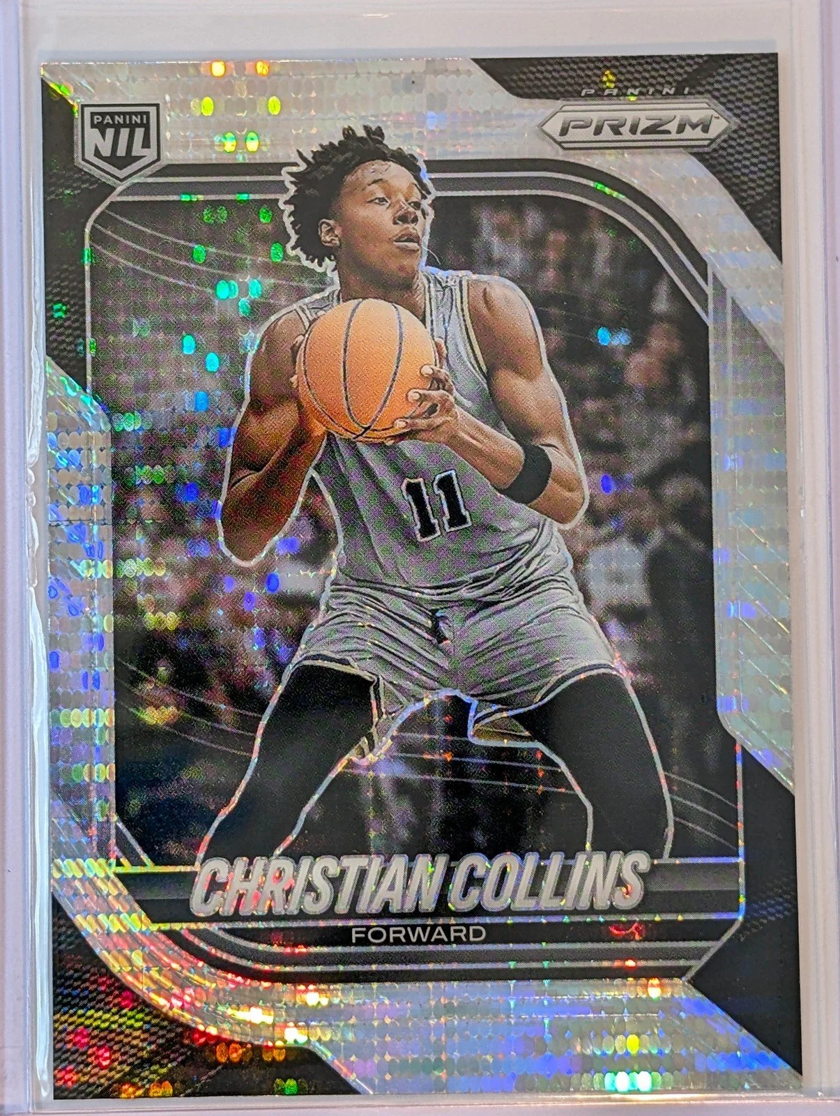 Front of 2025-26 Panini Prizm #95 Christian Collins  Prizm NIL