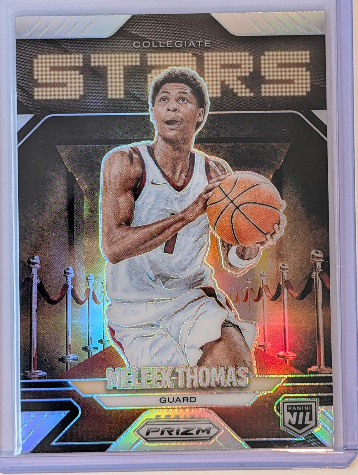 Front of 2025-26 Panini Prizm #10 Meleek Thomas Collegiate Stars