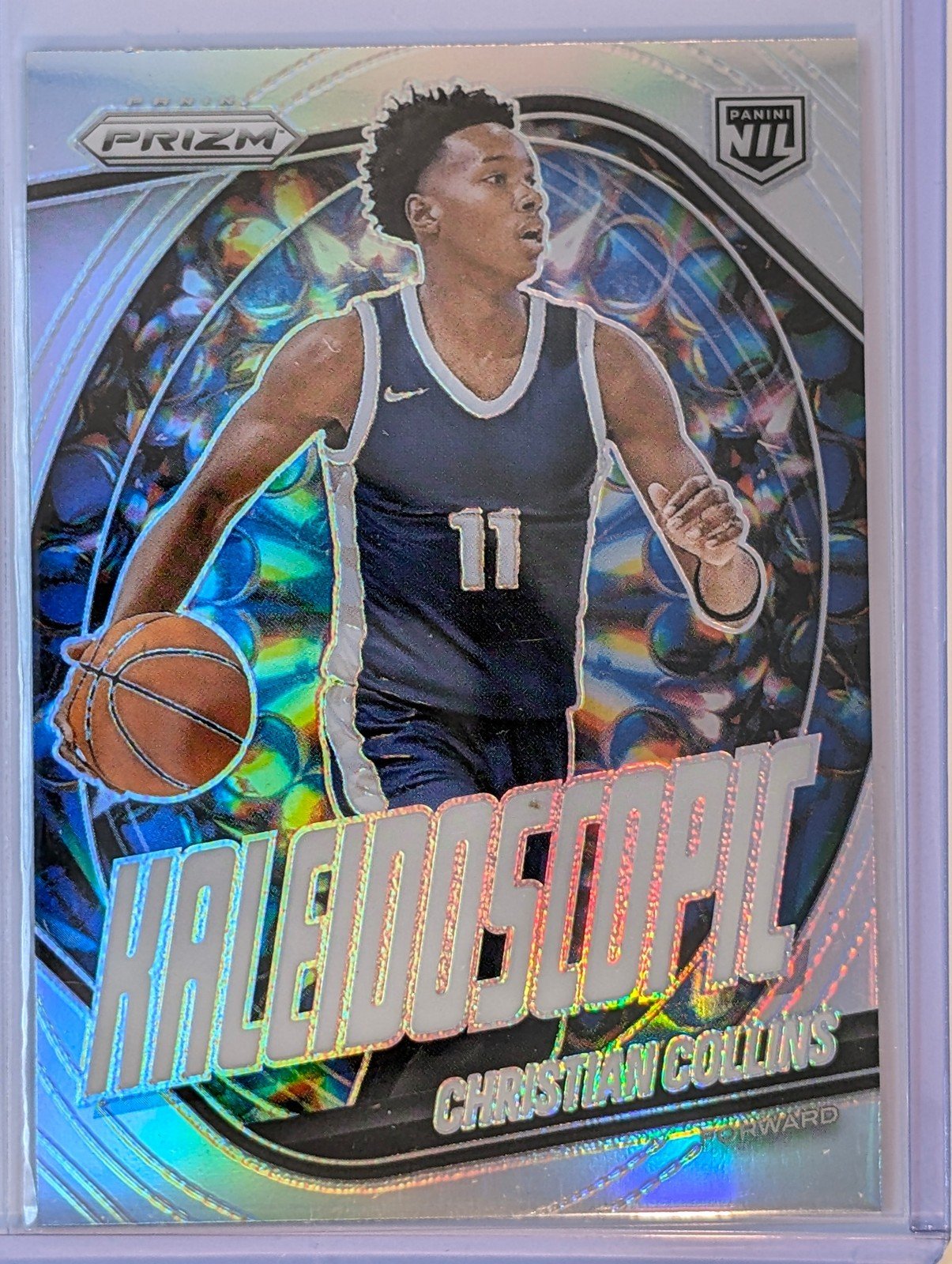 Front of 2025-26 Panini Prizm #8 Christian Collins Kaleidescope