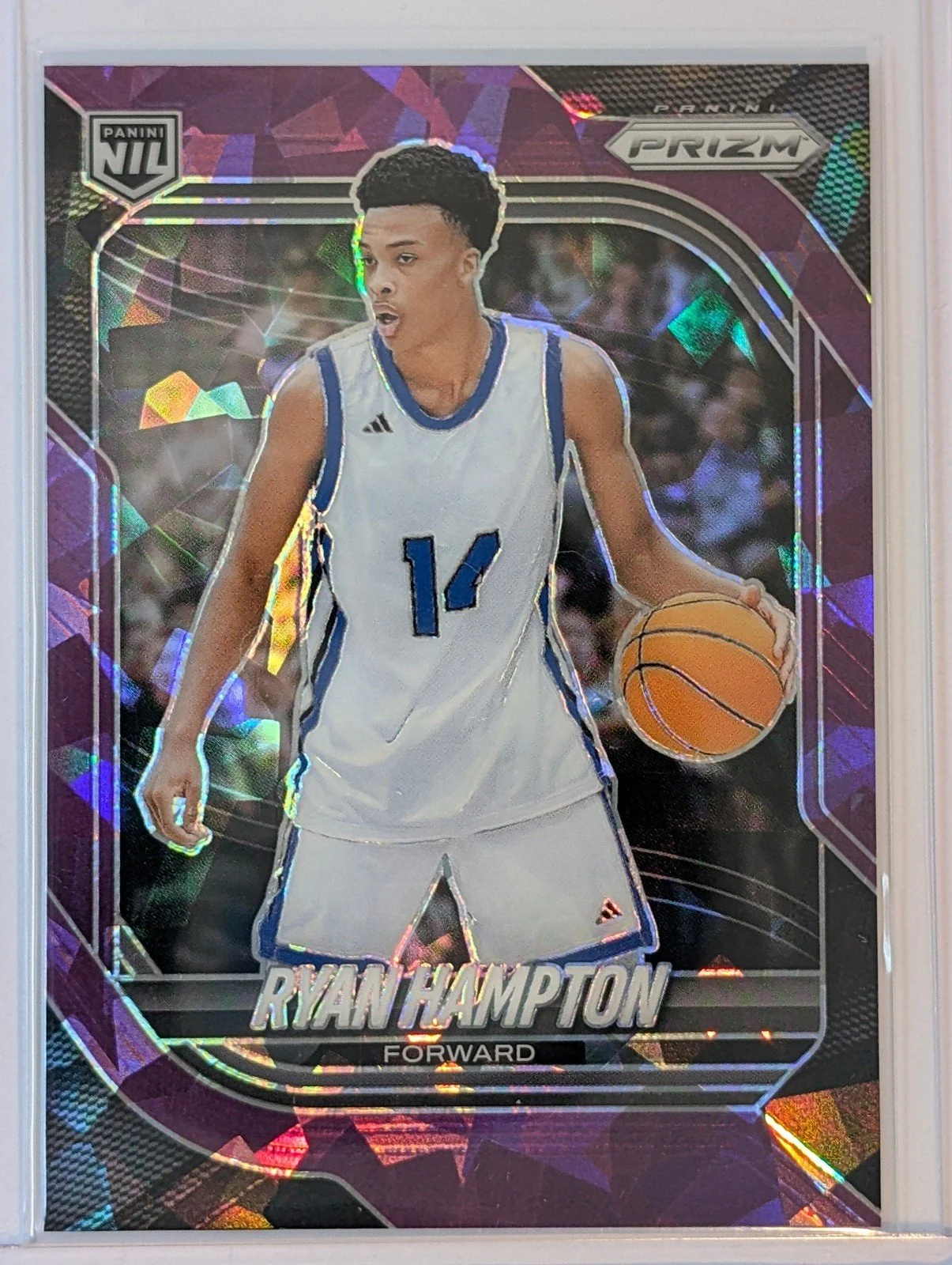 Front of 2025-26 Panini Prizm #119 Ryan Hampton Purple Ice /199