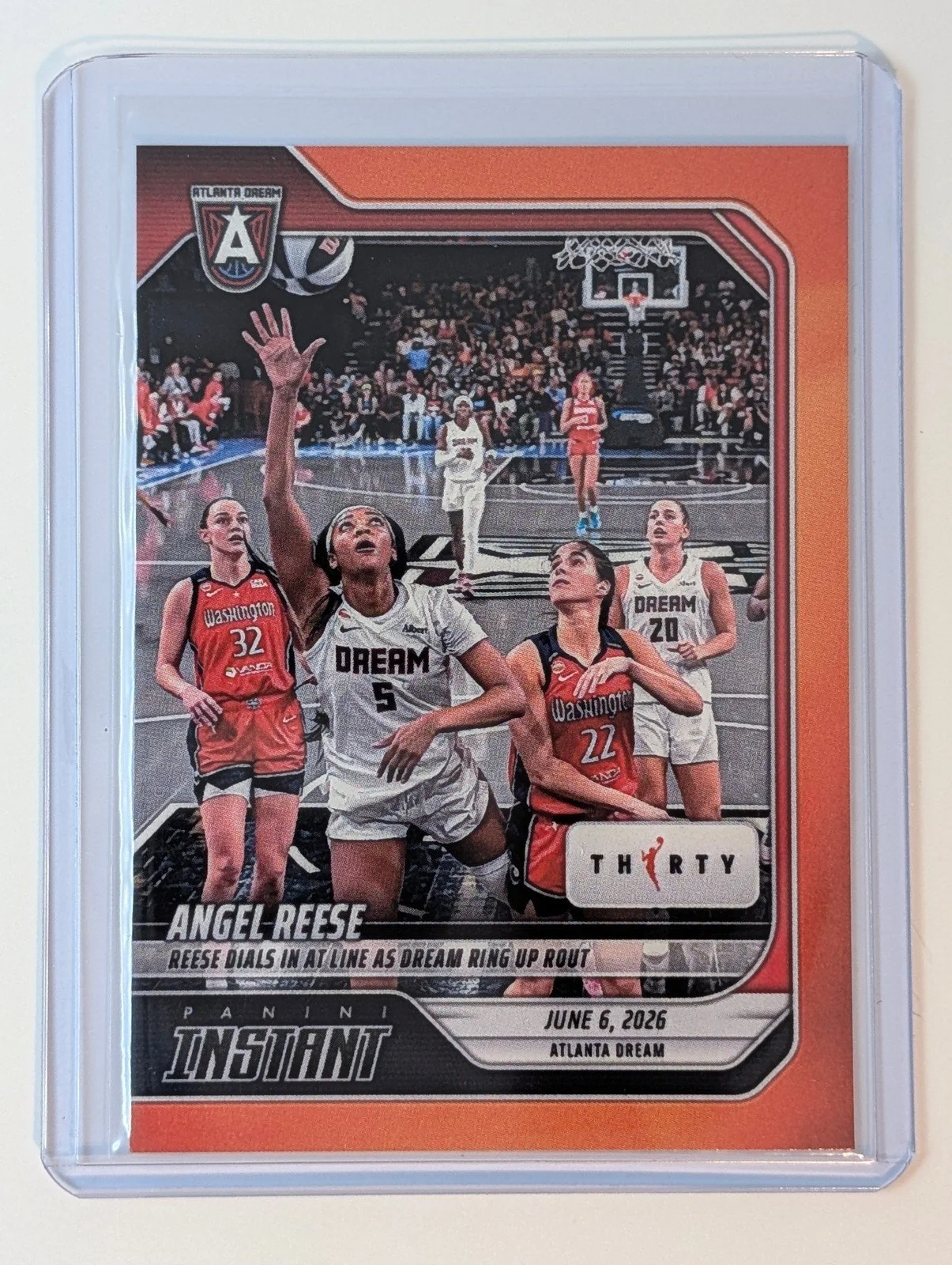 Front of 2026 Panini Instant WNBA /30 Angel Reese 30th Anniversary #132