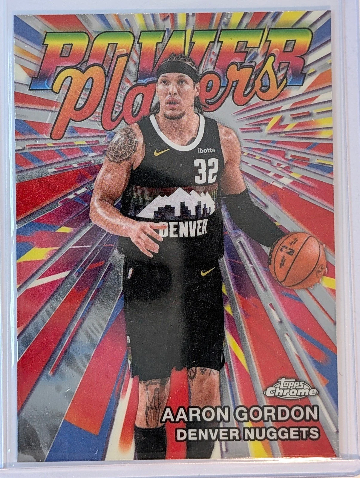 Front of 2025-26 Topps Chrome Update #PP-20 Aaron Gordon Power Players
