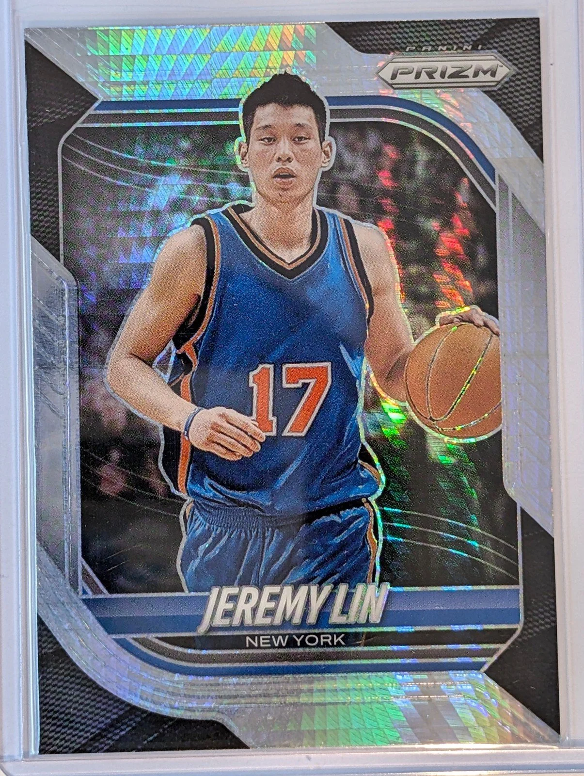 Front of 2025-26 Panini Prizm #149 Jeremy Lin Hyper Prizm
