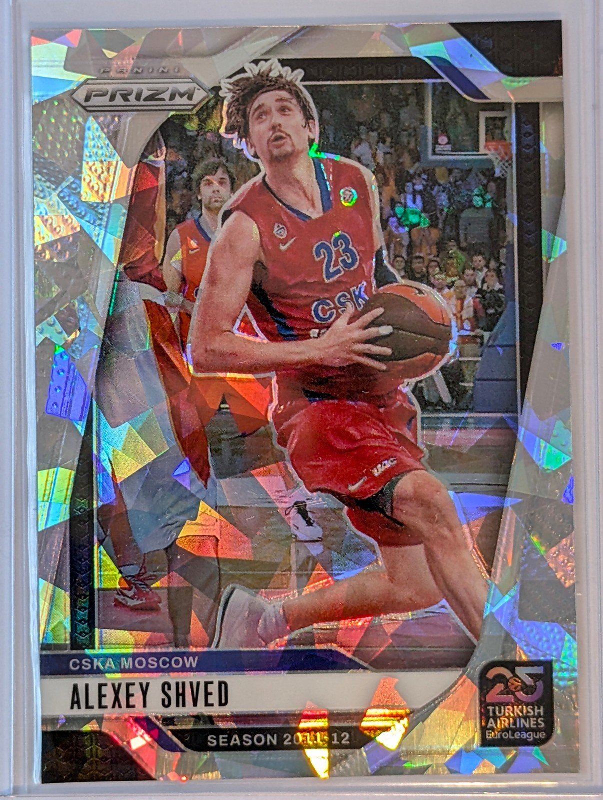 Front of 2024-25 Panini Prizm EuroLeague #28 Alexey Shved Ice Prizms