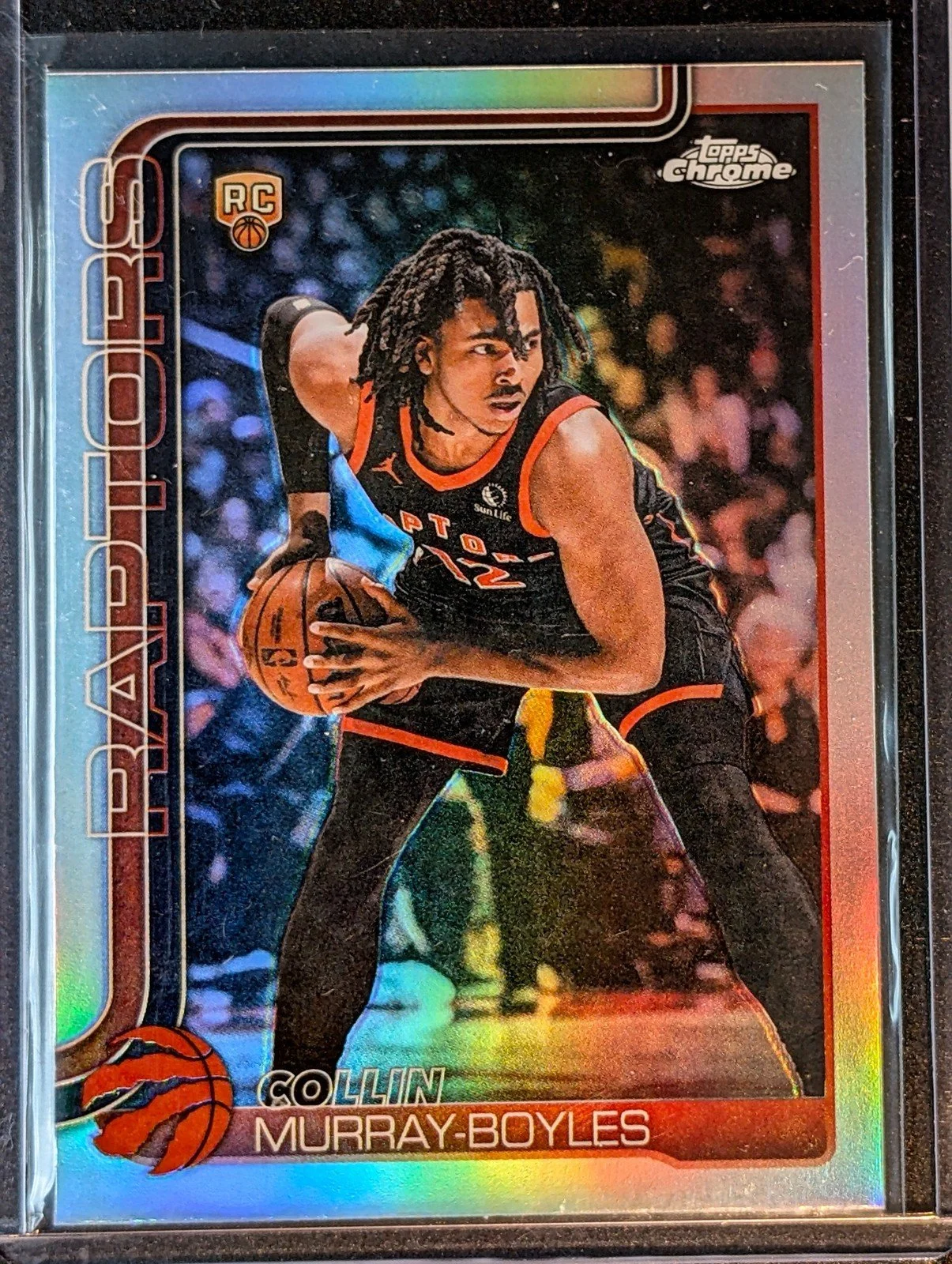Front of 2025-26 Topps Chrome Update #159 Collin Murray-Boyles Refractor
