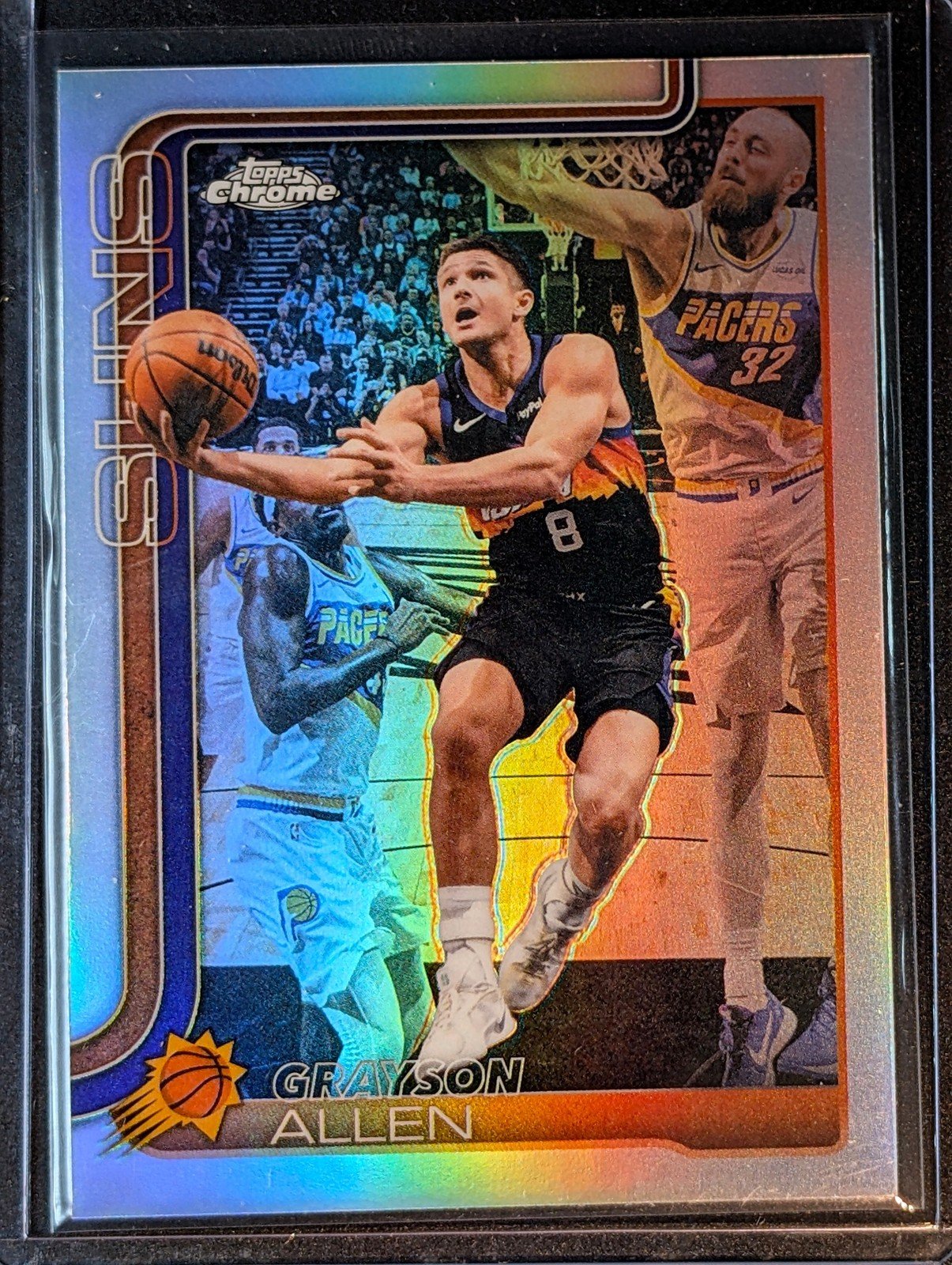 Front of 2025-26 Topps Chrome Update #95 Grayson Allen Refractor