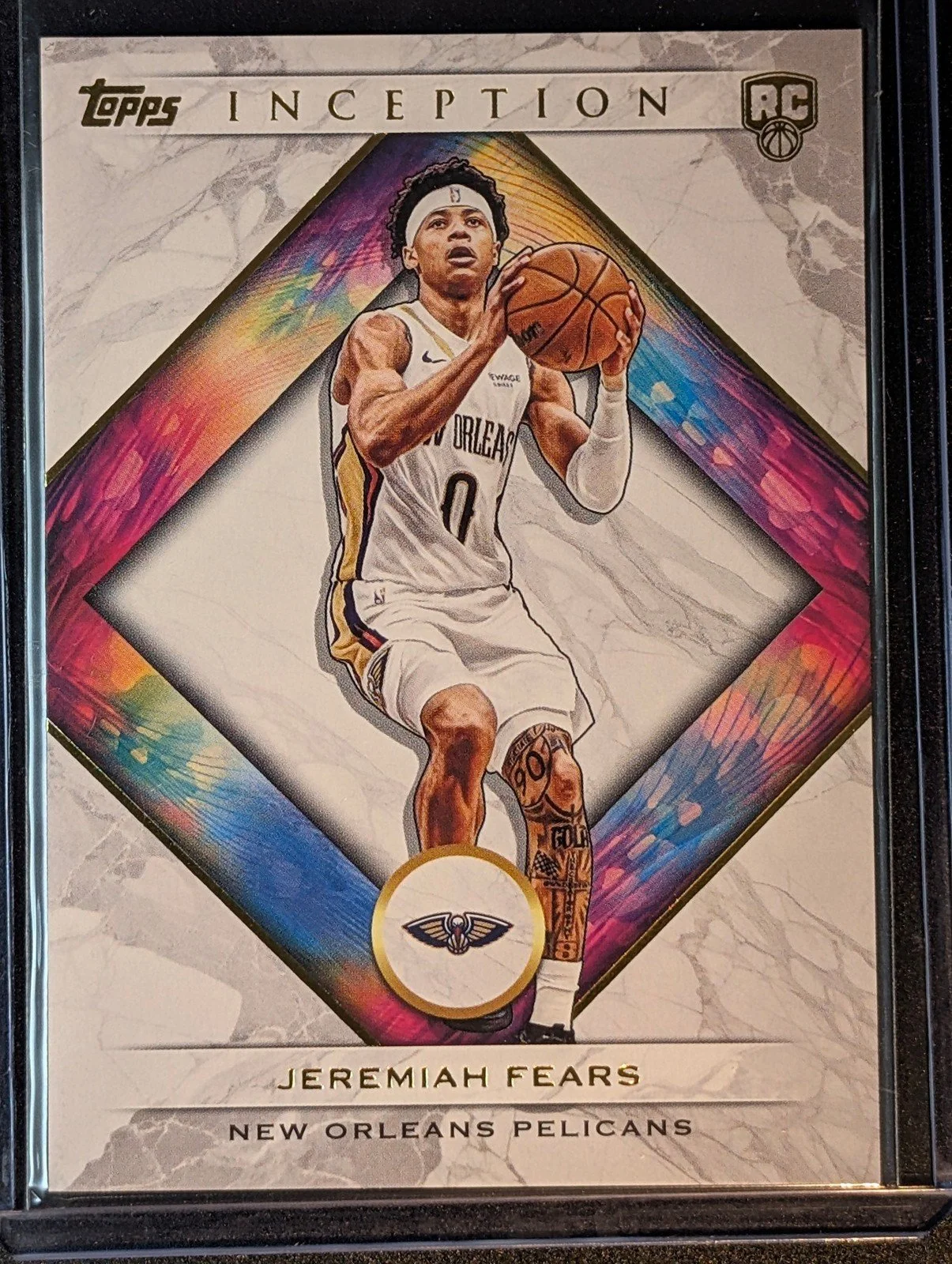 Front of 2025-26 Topps Inception #66 Jeremiah Fears Rookie