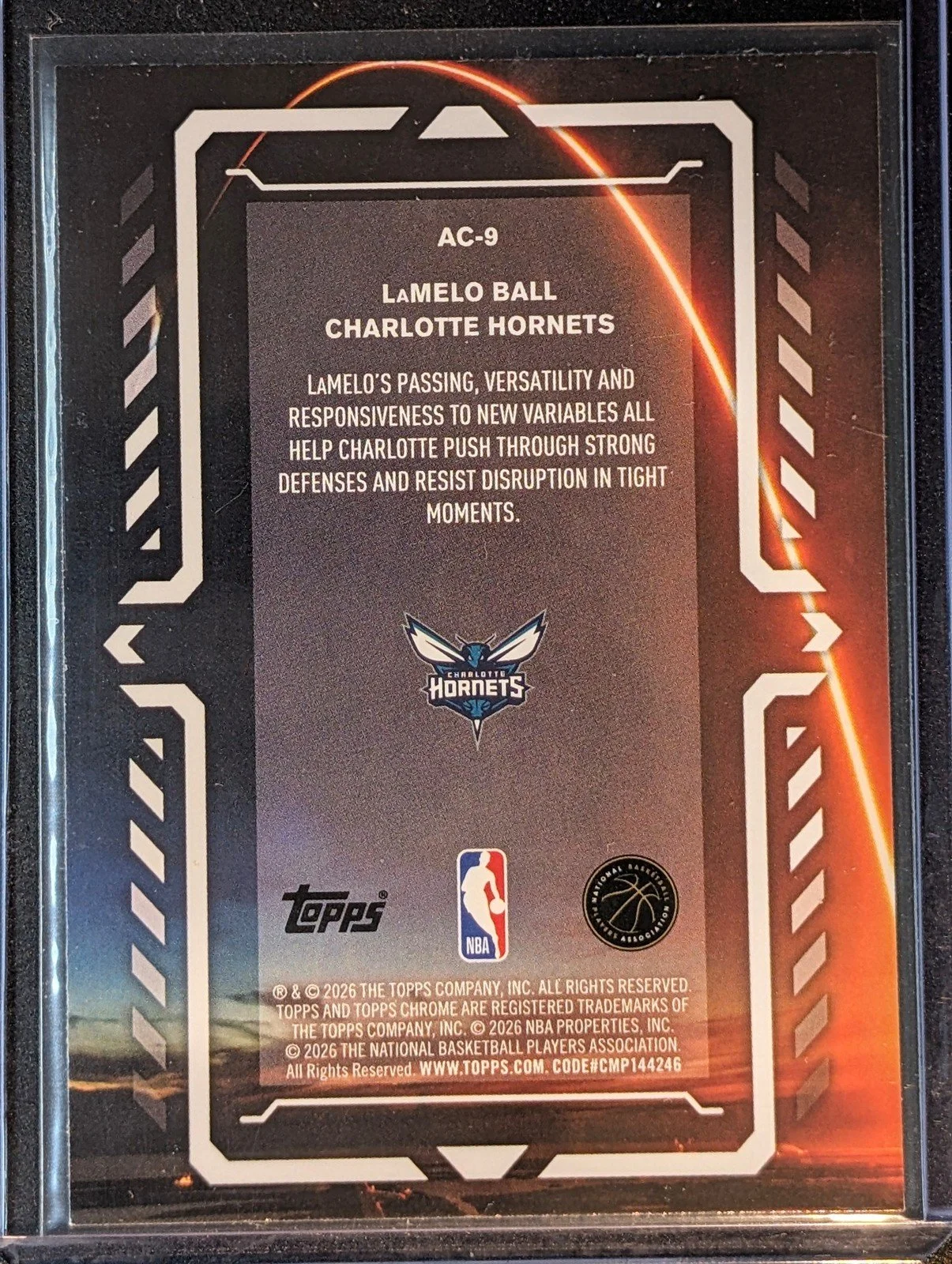 Back of 2025-26 Topps Chrome Update #AC-9 LaMelo Ball Activators