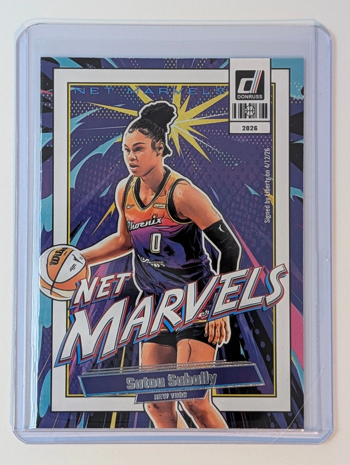 Front of 2026 Panini Donruss WNBA Satou Sabally Net Marvels  #6