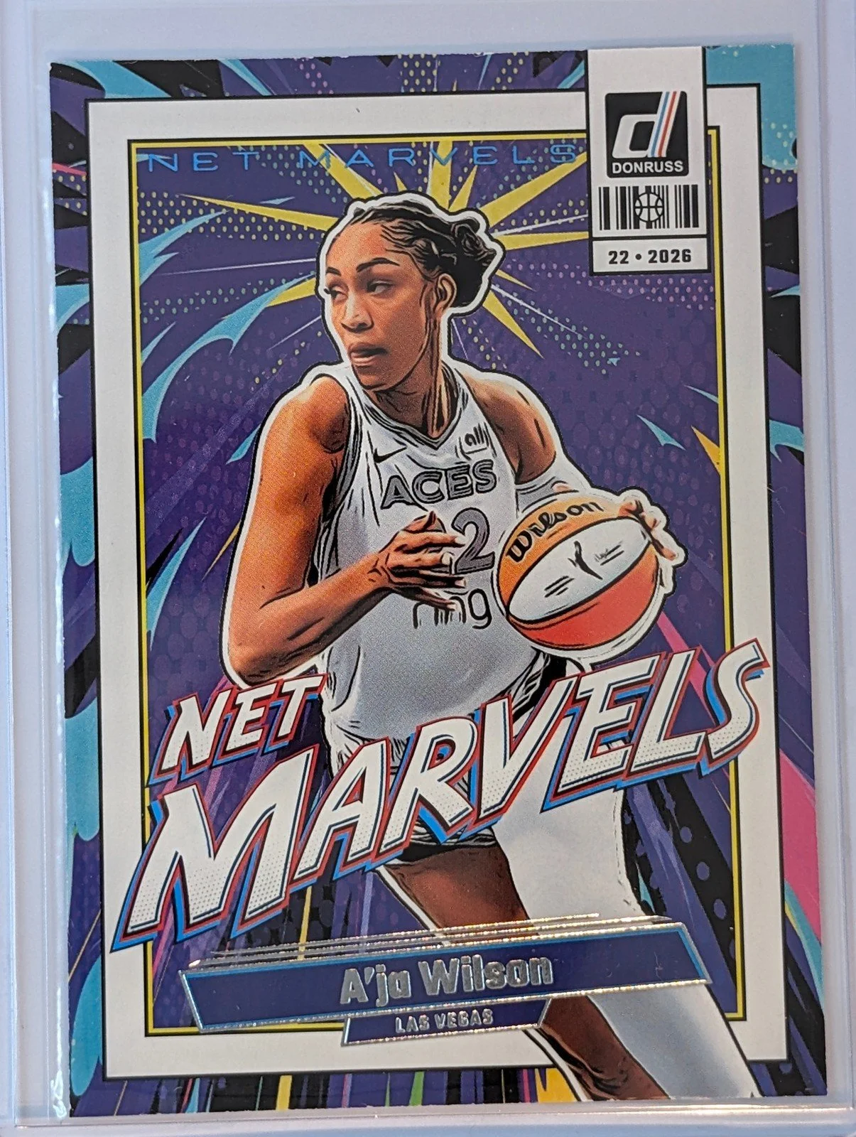 Front of 2026 Panini Donruss WNBA A'ja Wilson Net Marvels #4