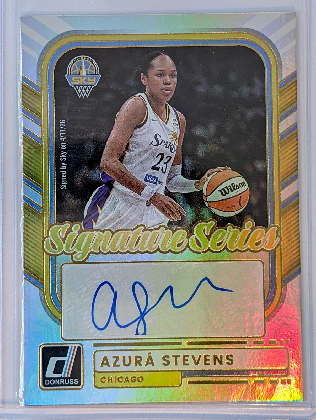 Front of 2026 Panini Donruss WNBA Azuré Stevens Signature Series Autograph