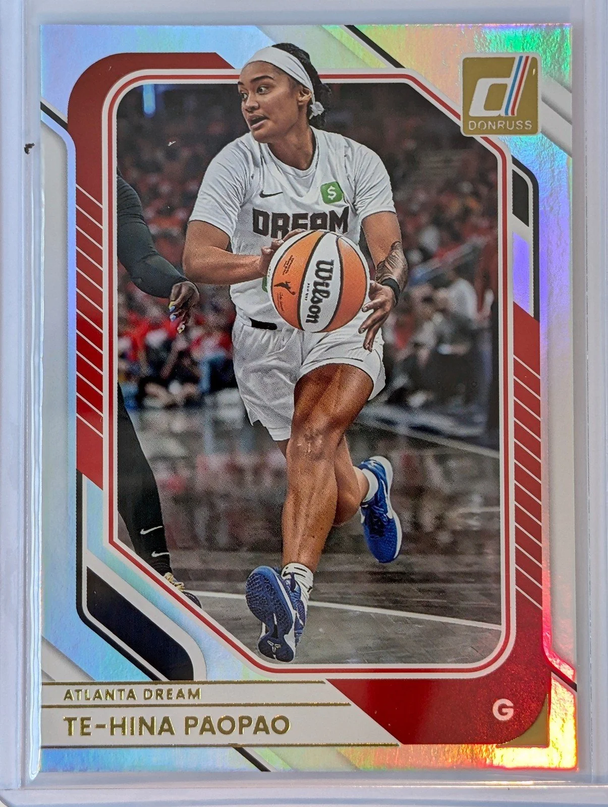 Front of 2026 Panini Donruss WNBA #18 Te-hina Paopao Holo