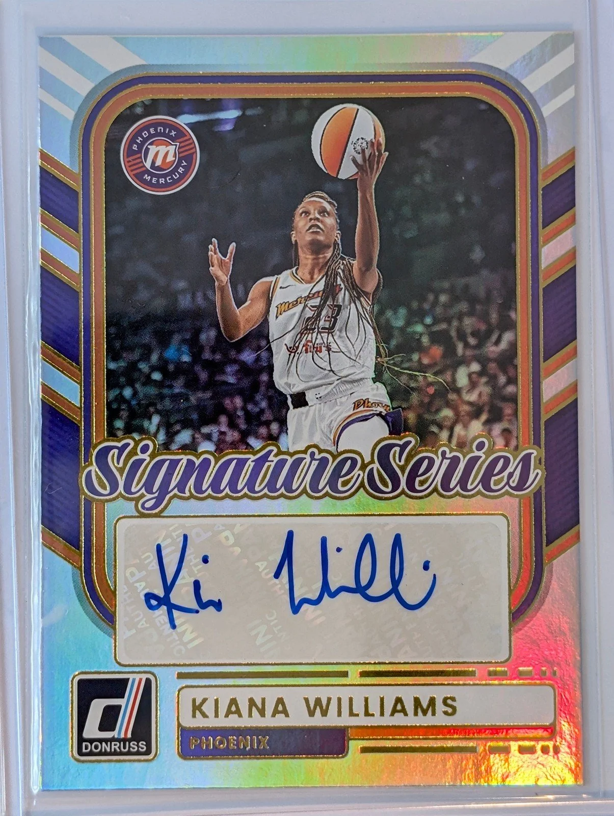 Front of 2026 Panini Donruss WNBA Kiana Williams Signature Series Autograph