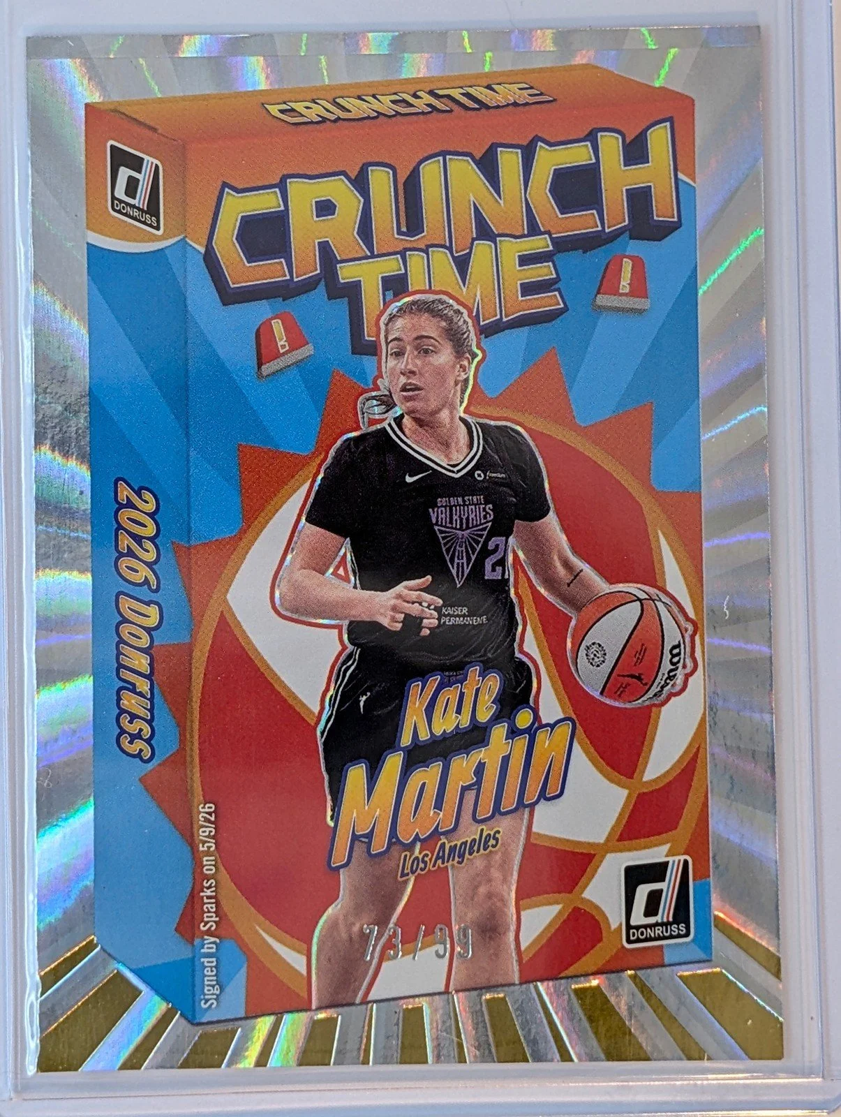 Front of 2026 Panini Donruss WNBA /99 Holo Laser Kate Martin #11