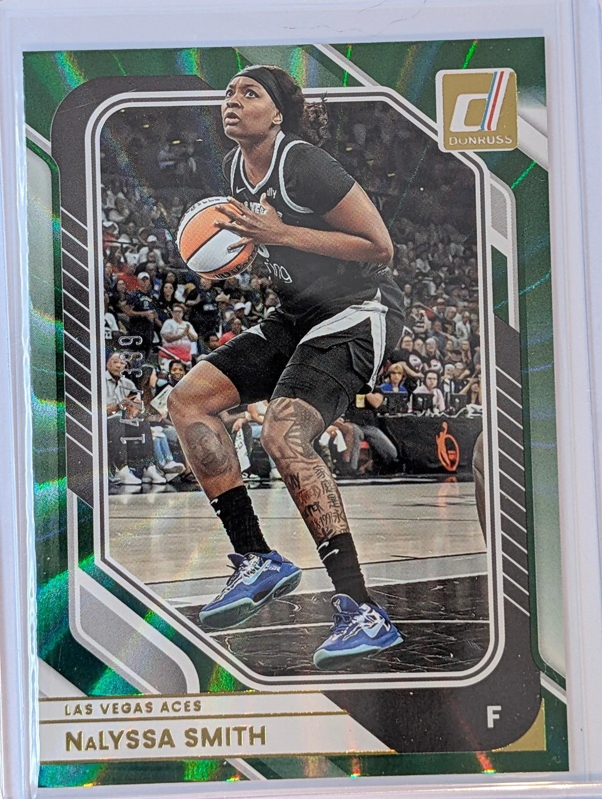 Front of 2026 Panini Donruss WNBA /399 Nalyssa Smith Green Laser #41