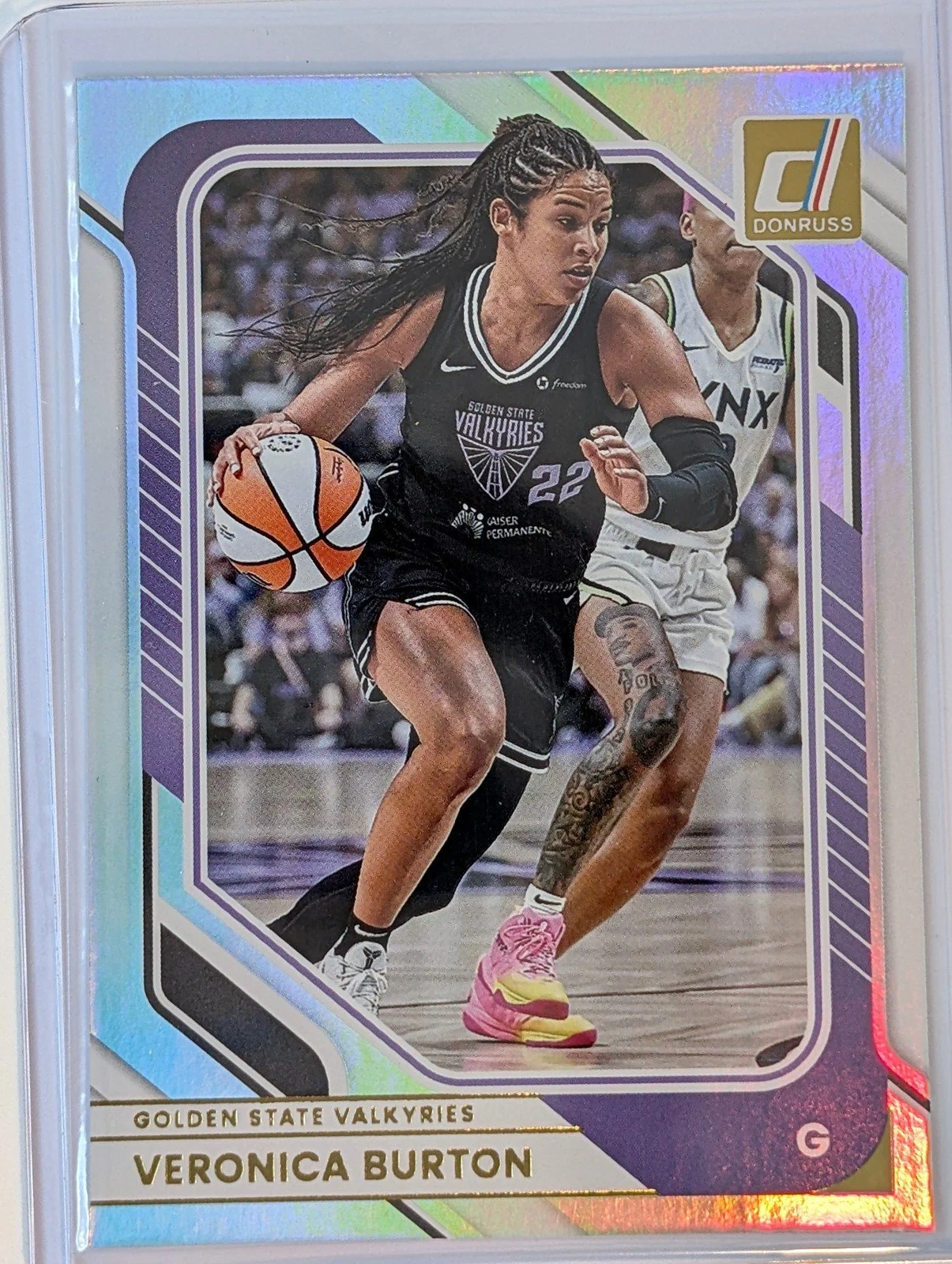 Front of 2026 Panini Donruss WNBA #72 Veronica Burton Holo
