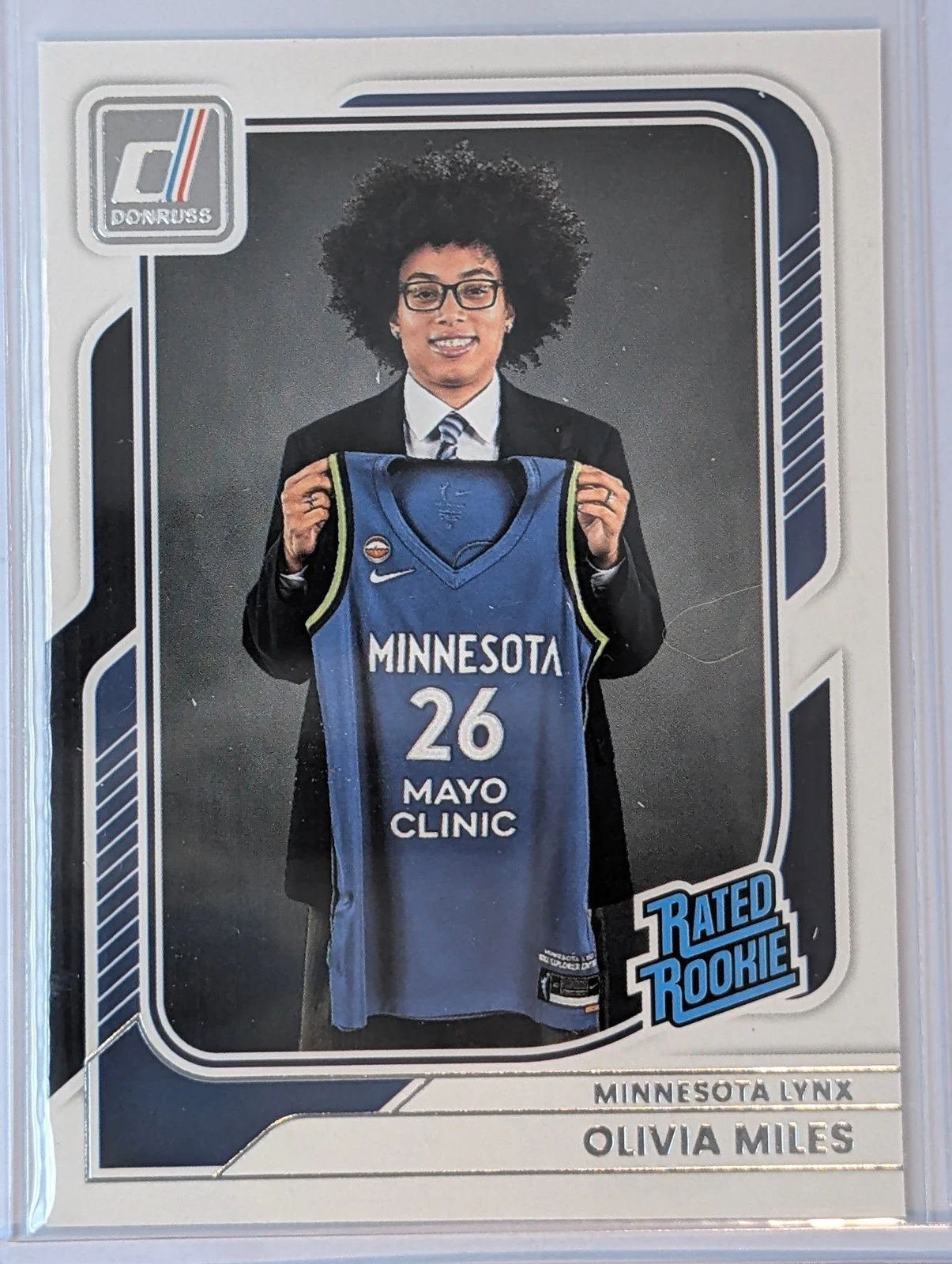Front of 2026 Panini Donruss WNBA #87 Olivia Miles Rated Rookie