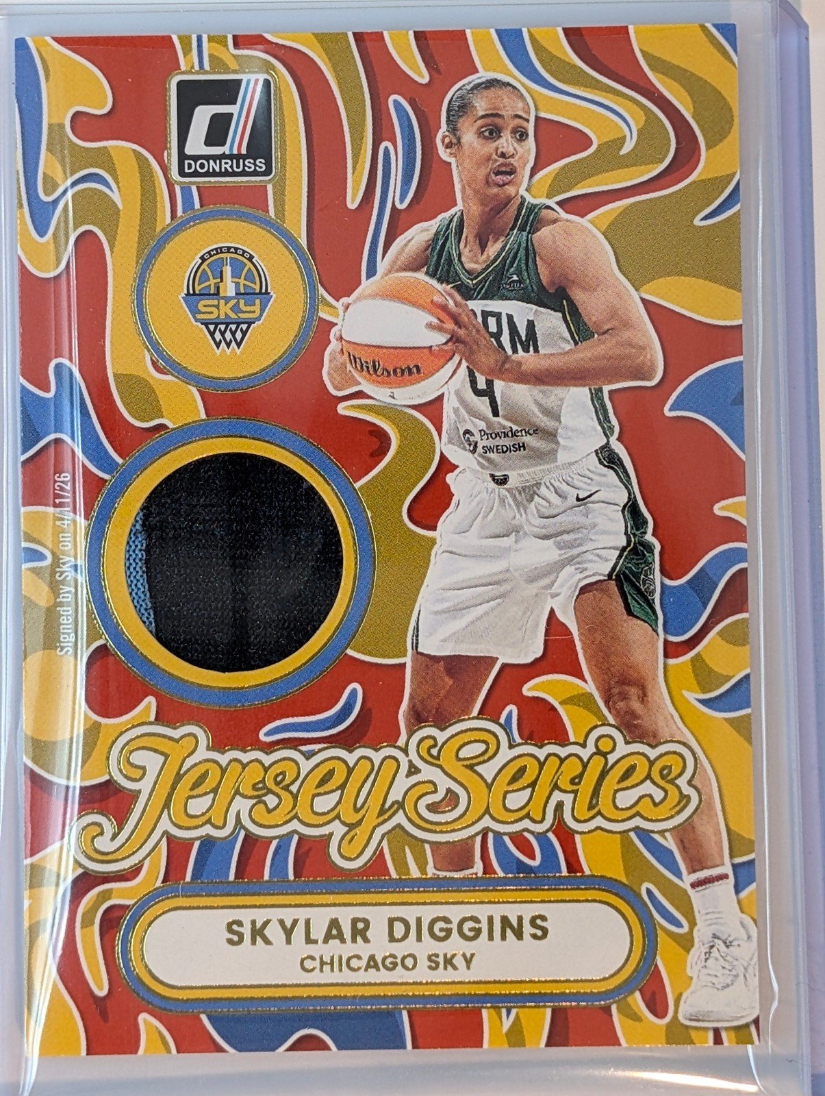 Front of 2026 Panini Donruss WNBA Skylar Diggins Jersey Series