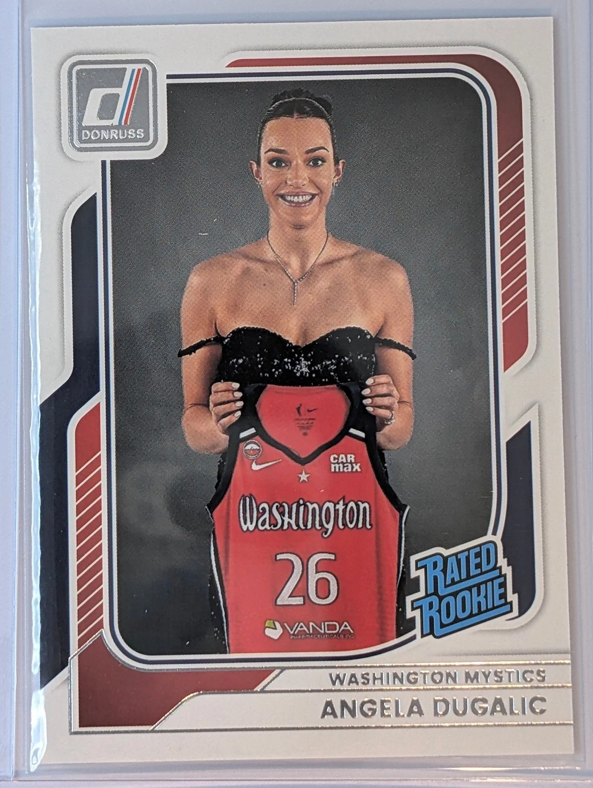 Front of 2026 Panini Donruss WNBA #93 Angela Dugalic Rated Rookie