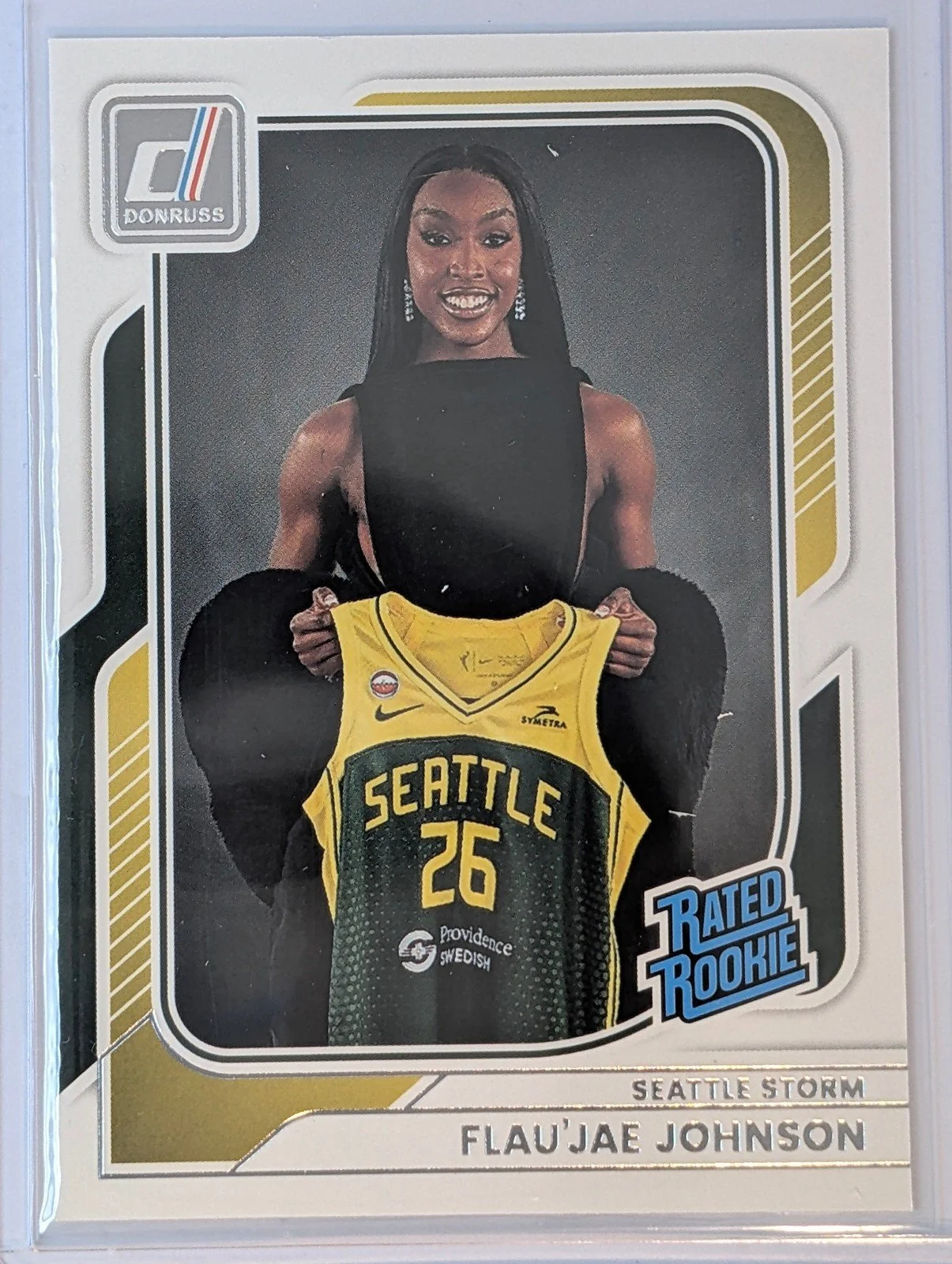 Front of 2026 Panini Donruss WNBA #92 Flau'Jae Johnson Rated Rookie