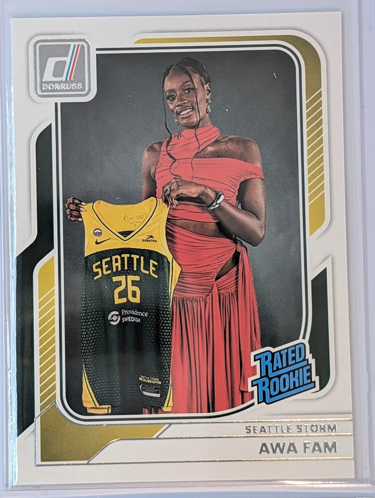 Front of 2026 Panini Donruss WNBA #88 Awa Fam Rated Rookie