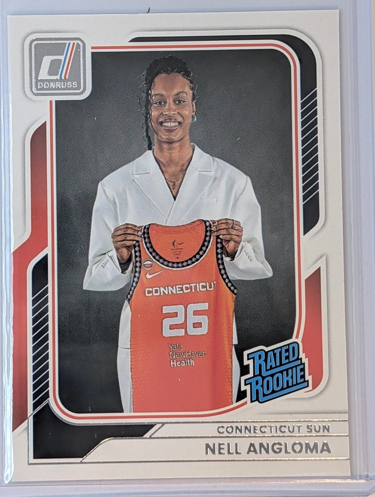 Front of 2026 Panini Donruss WNBA #96 Nell Angloma Rated Rookie