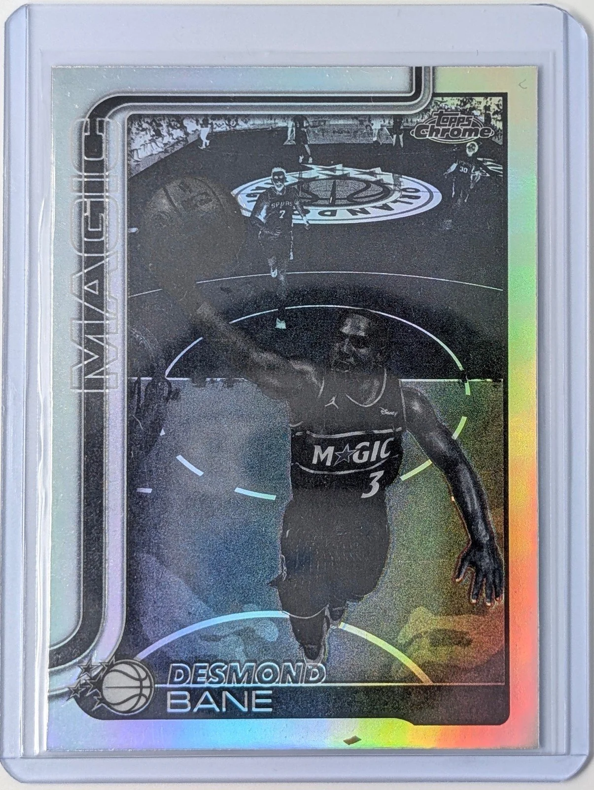 Front of 2025-26 Topps Chrome Update #48 Desmond Bane Negative Refractor
