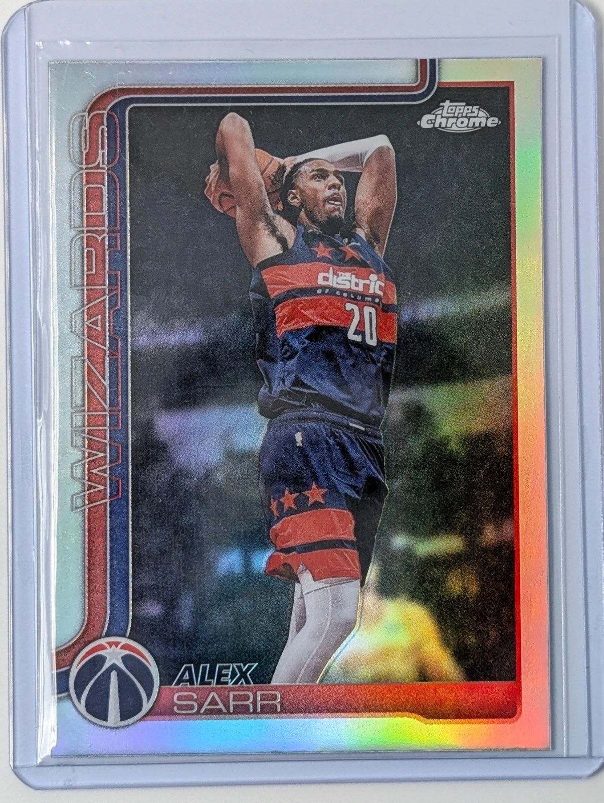 Front of 2025-26 Topps Chrome Update #87 Alex Sarr