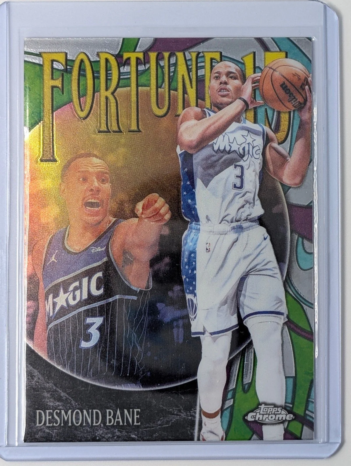 Front of 2025-26 Topps Chrome Update #F15-3 Desmond Bane Fortune 15