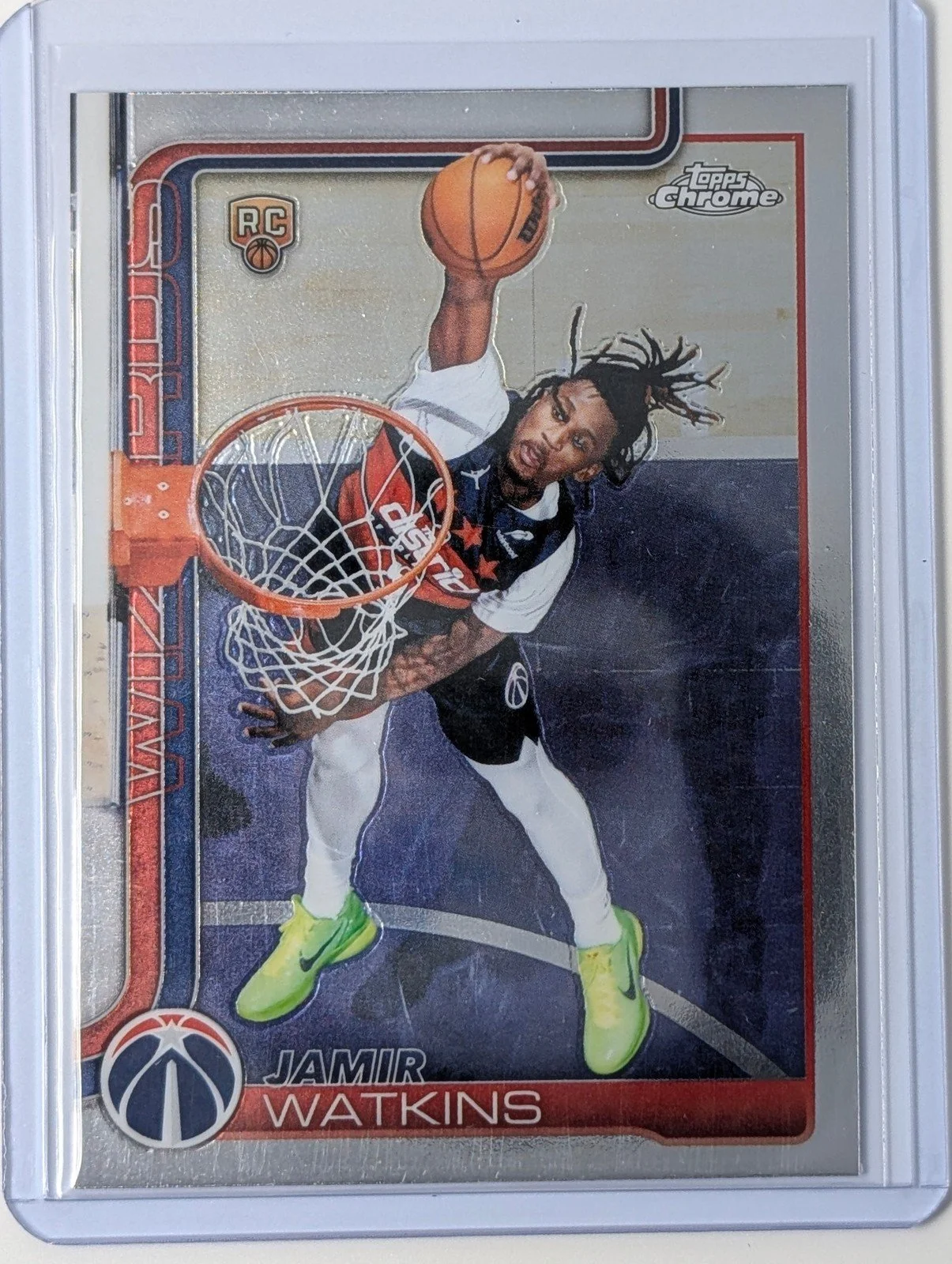 Front of 2025-26 Topps Chrome Update #194 Jamir Watkins RC