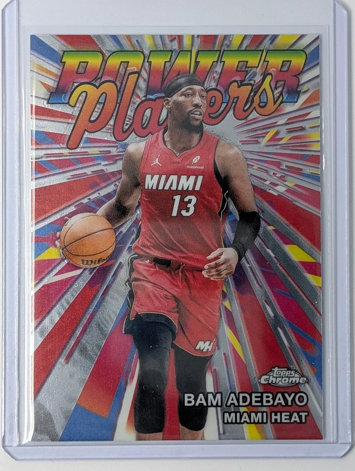 Front of 2025-26 Topps Chrome Update #PP-3 Bam Adebayo Power Players