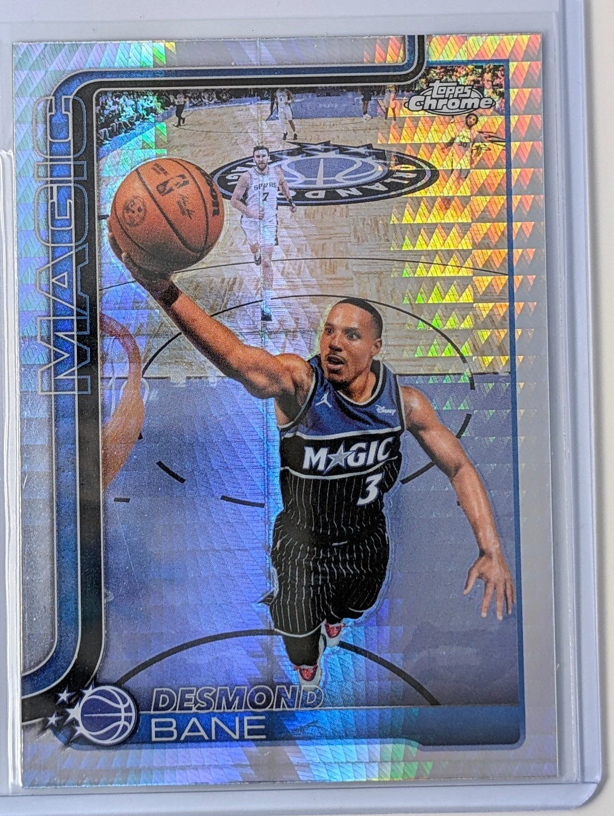 Front of 2025-26 Topps Chrome Update #48 Desmond Bane Prism Refractor
