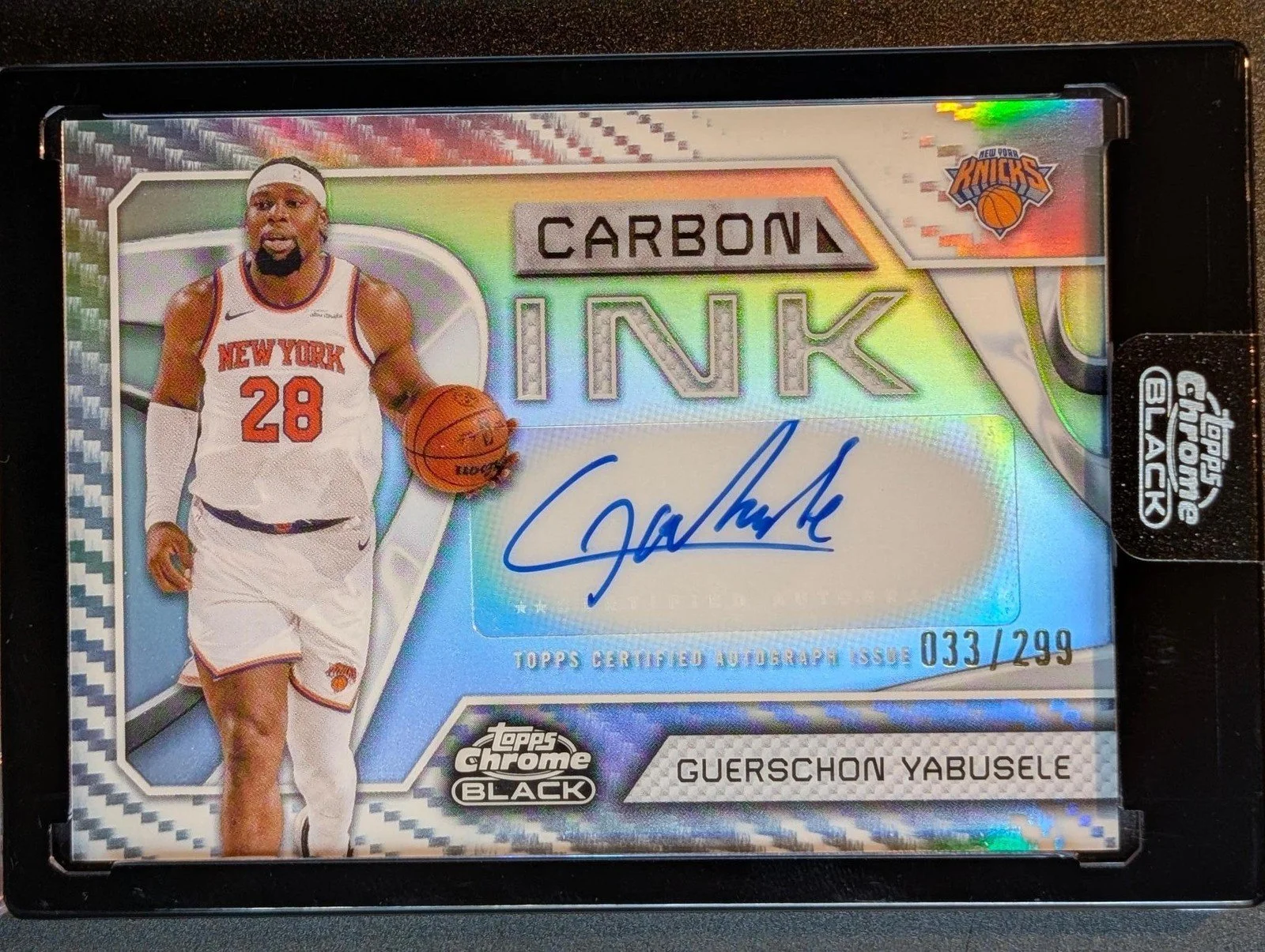Front of Chrome Black /299 Guerschon Yabusele Carbon Ink #CI-GY