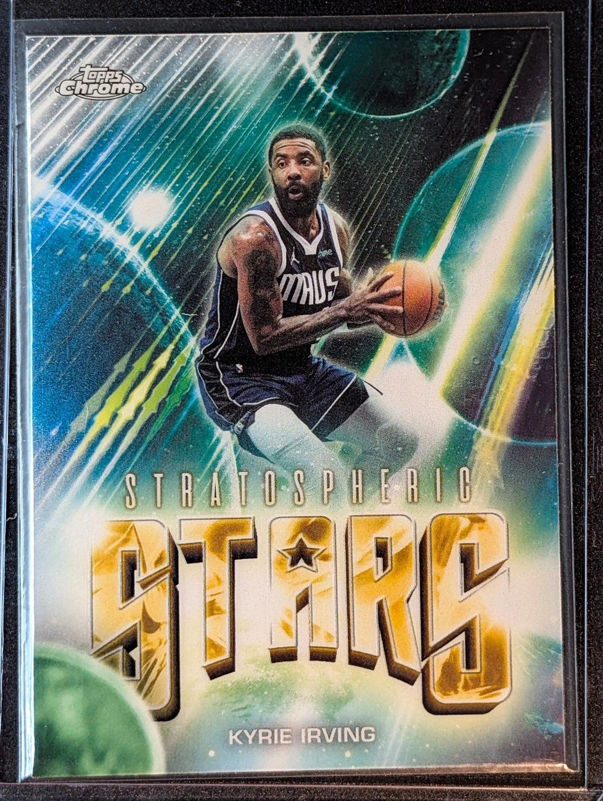 Front of 2025-26 Topps Chrome Update Kyrie Irving Stratospheric Stars #ST-13