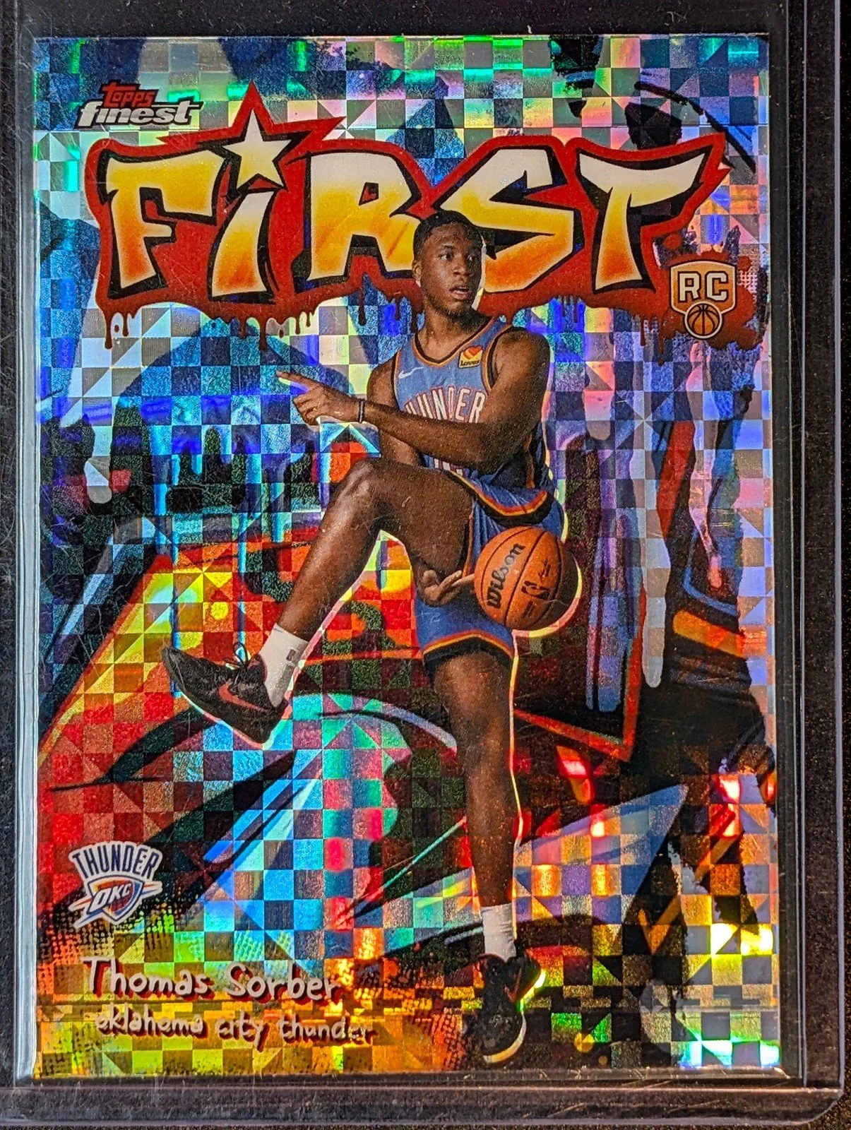 Front of 2025-26 Finest F-15 Thomas Sorber X-Fractor RC