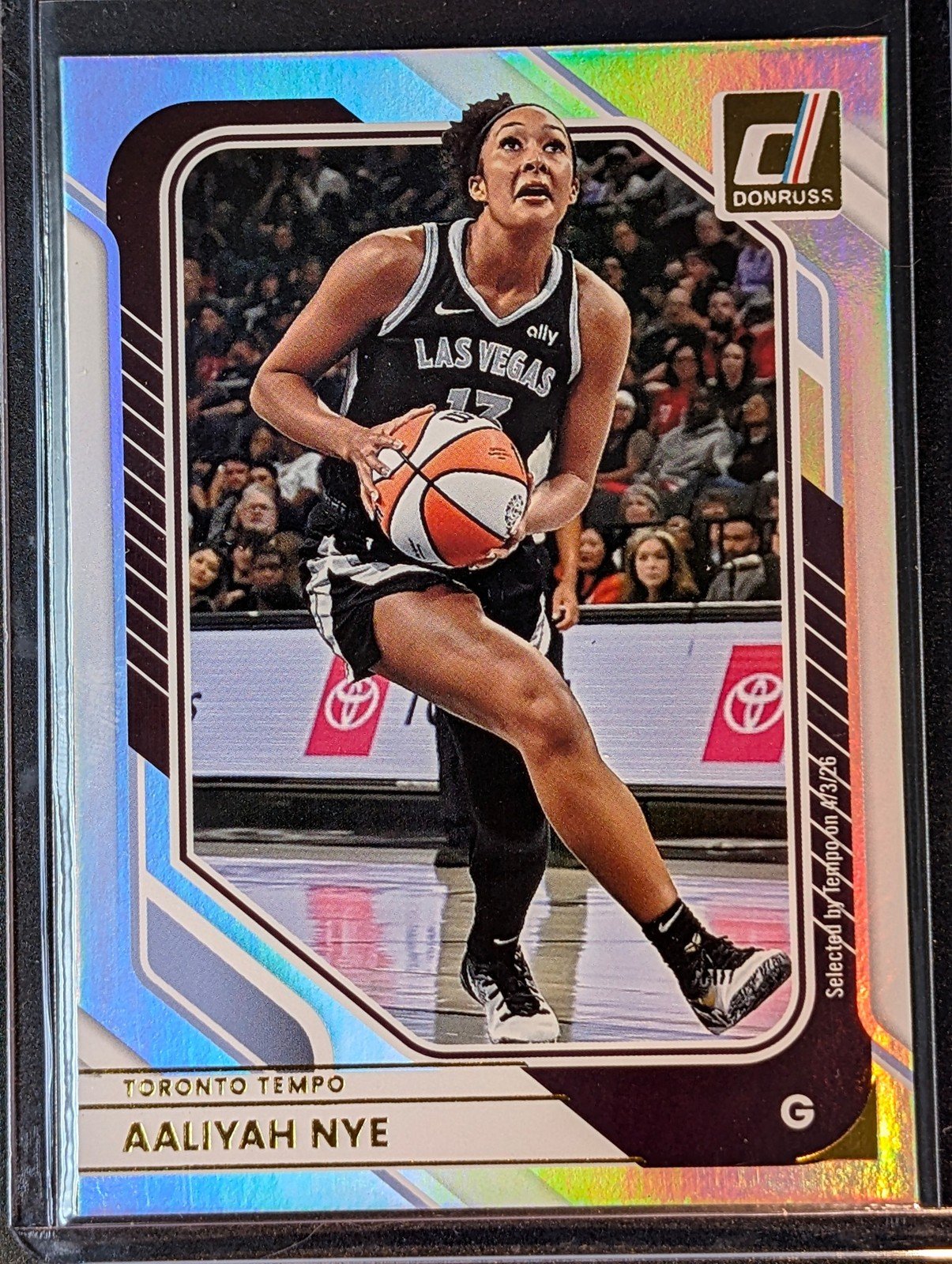 Front of 2026 Panini Donruss WNBA #85 Aaliyah Nye Holo