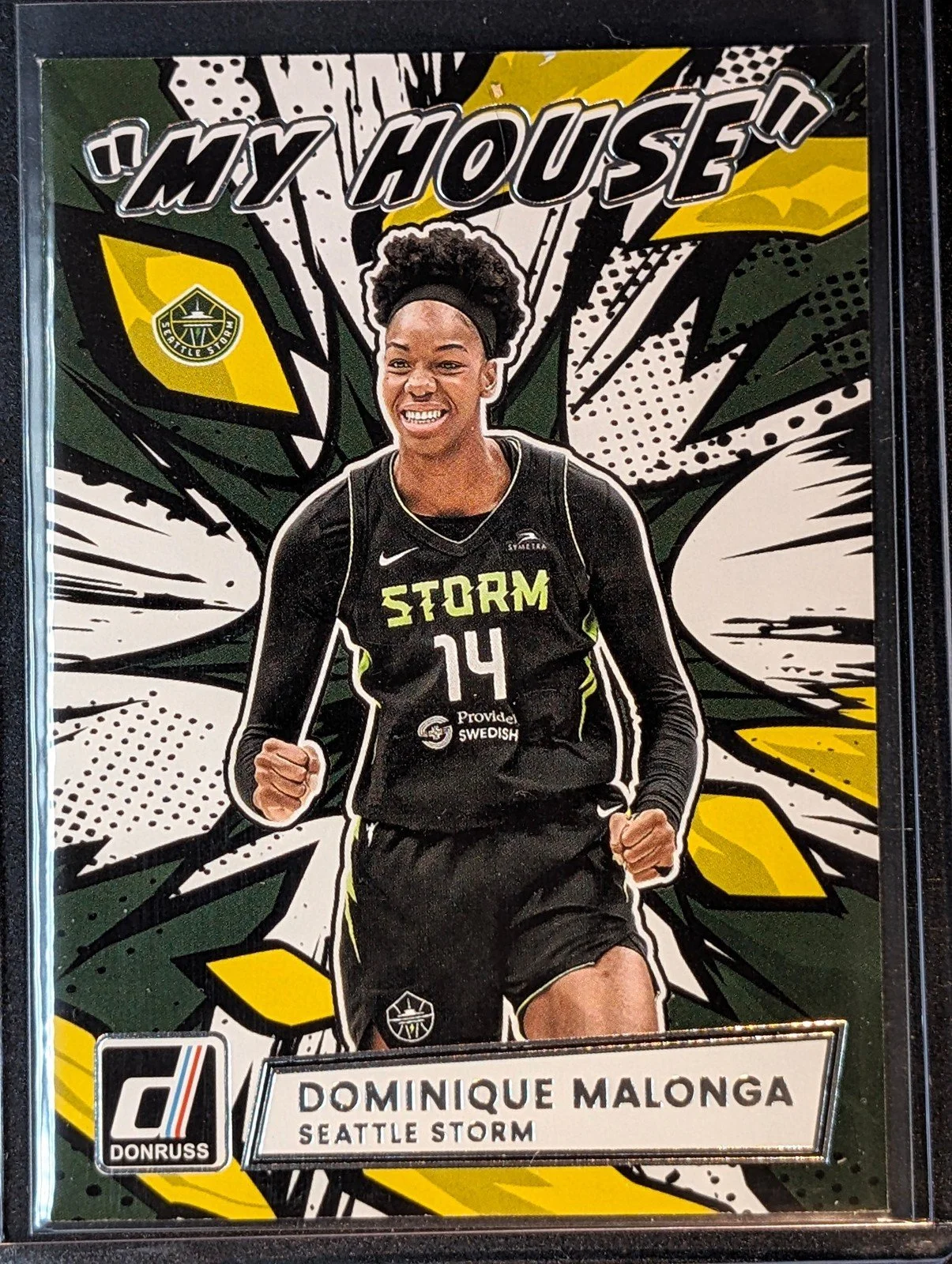 Front of 2026 Panini Donruss WNBA #6 Dominique Malonga My House