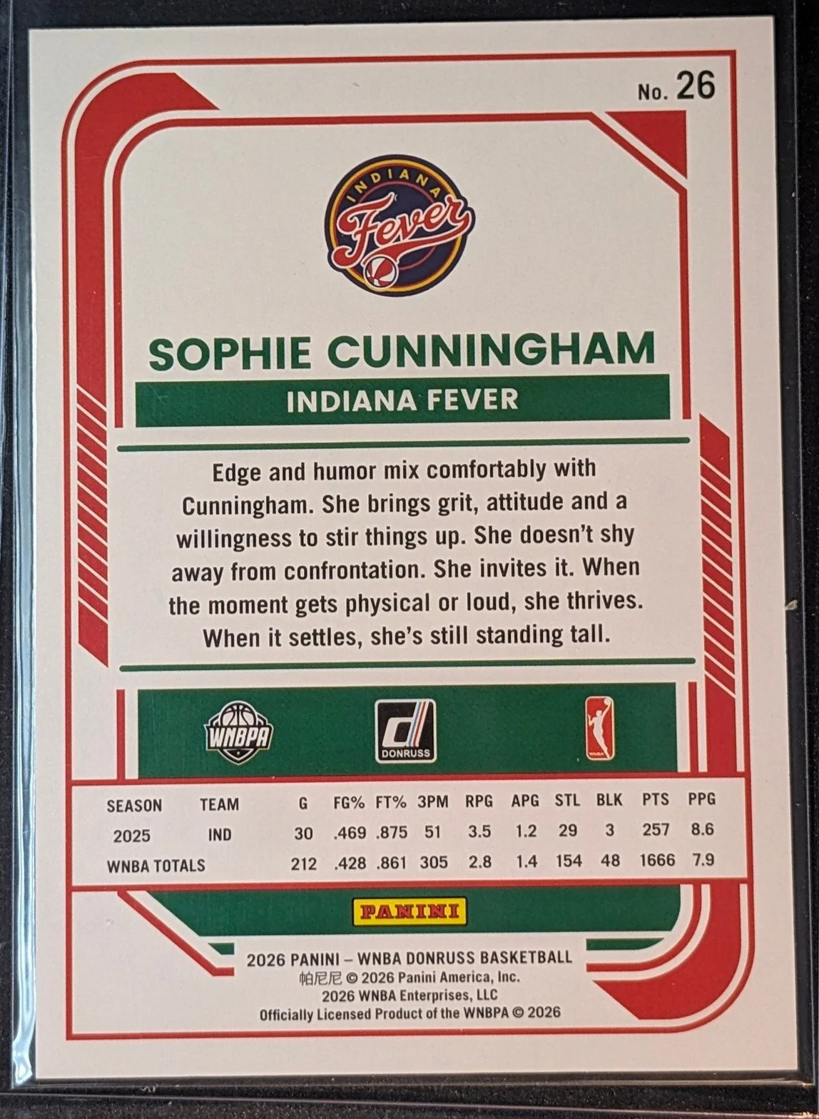 2026 Panini Donruss WNBA /75 #26 Sophie Cunningham White Laser - photo 4